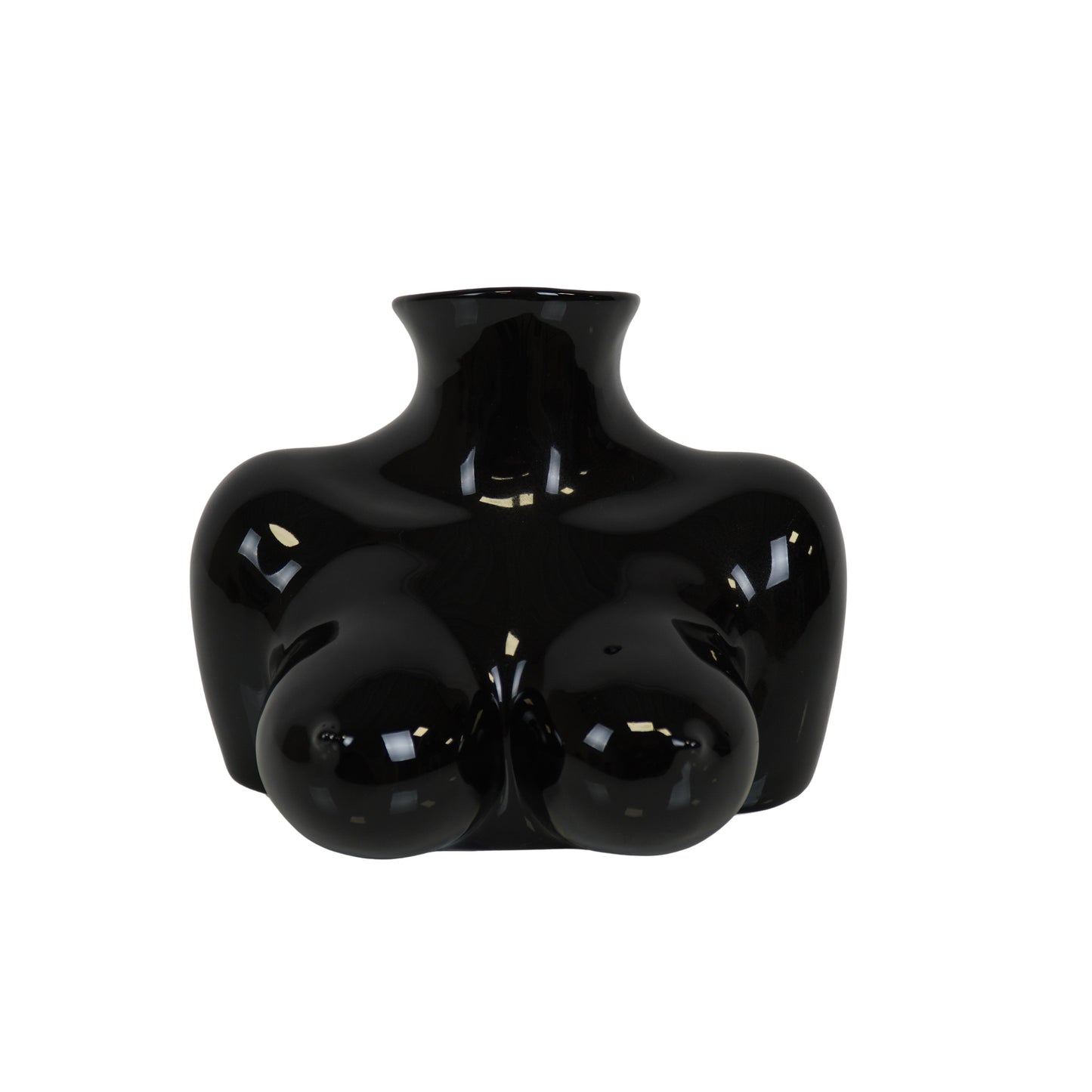 Vase- Breasts - Ceramics - Black - 6,5x12,5x13cm