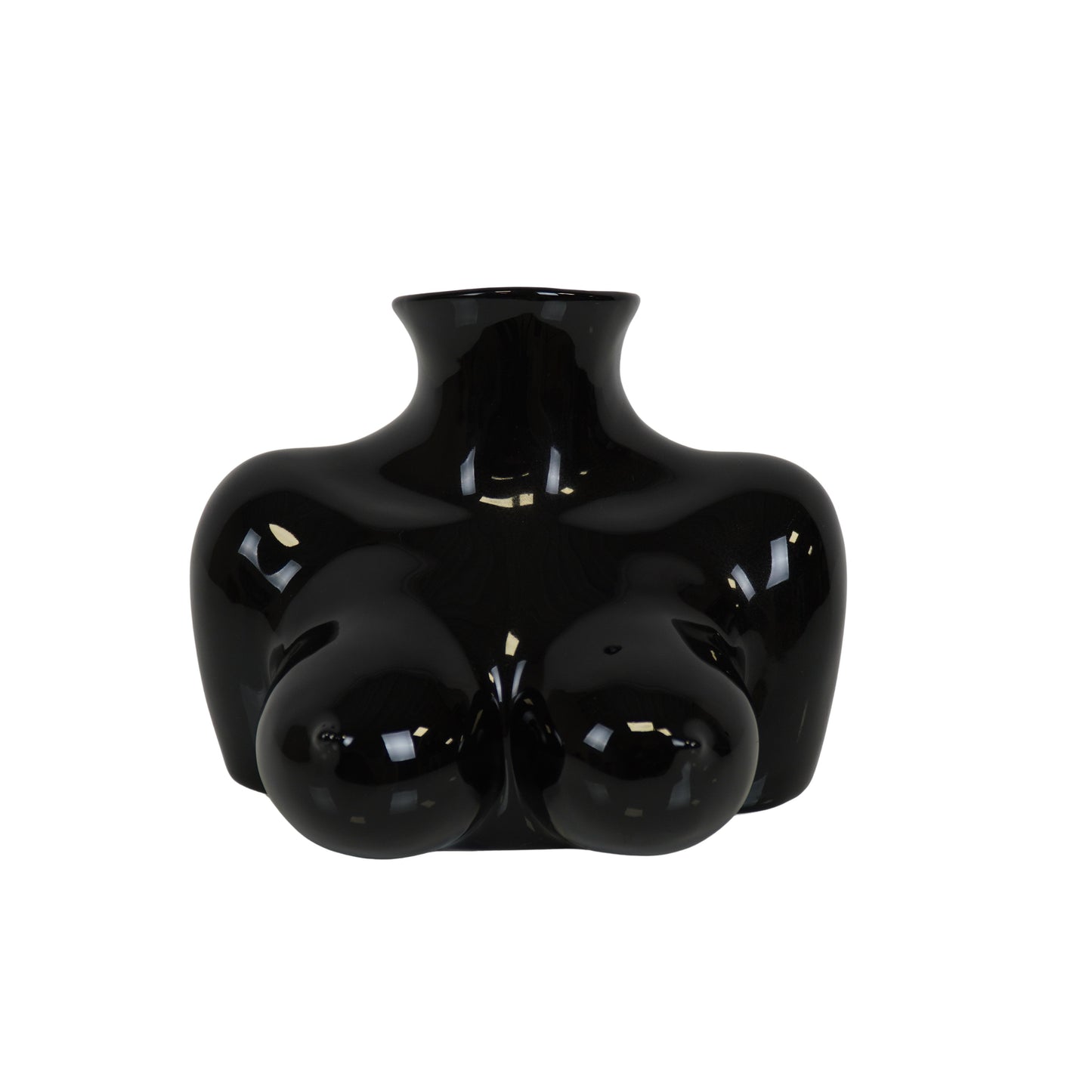 Vase- Breasts  - Ceramics - Black - 6,5x12,5x13cm