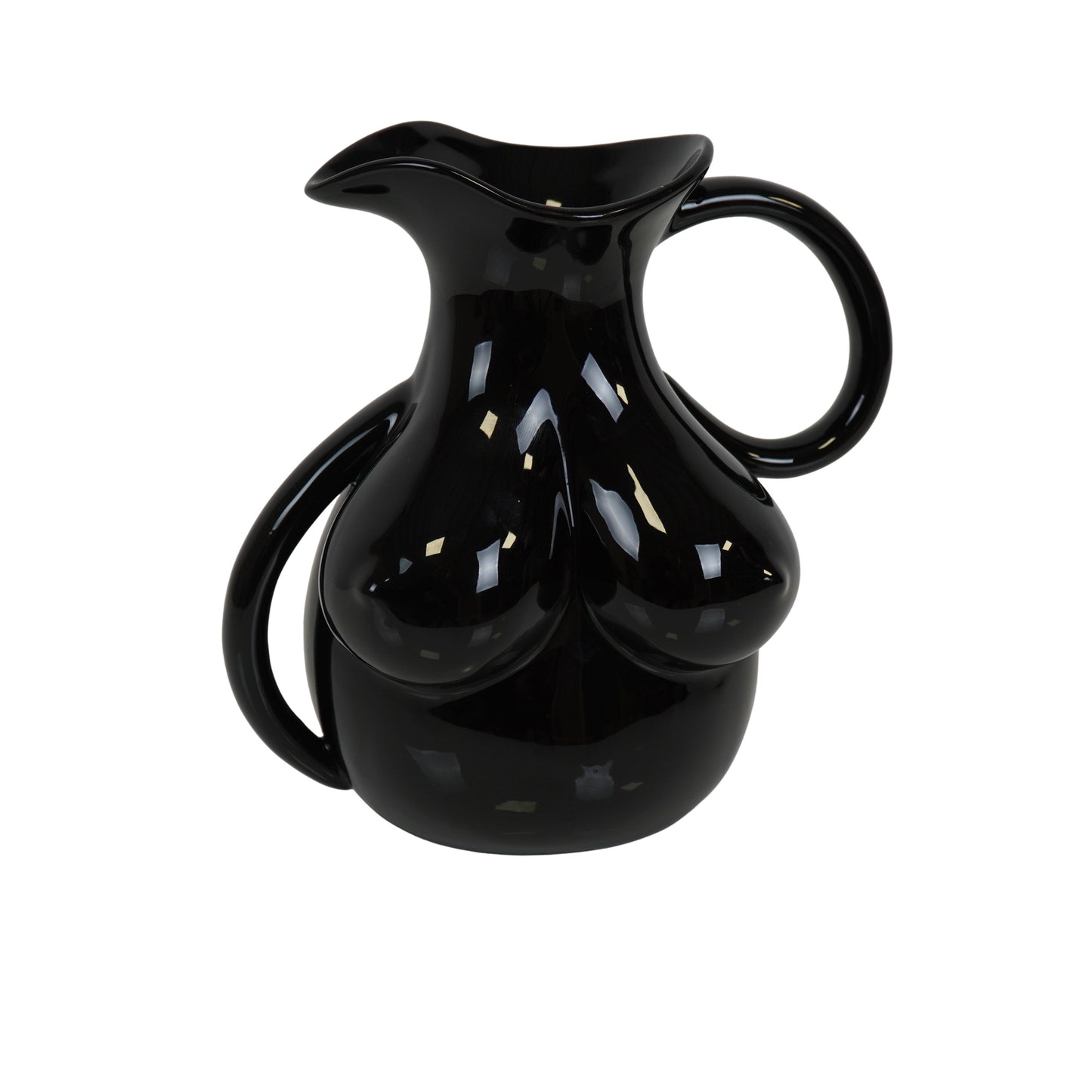 Vase- Breasts Jug - Ceramics - Black - 6,5x11x18cm