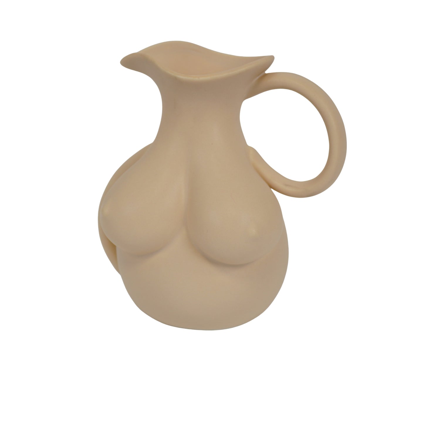 Vase- Breasts Jug - Ceramics - Sand - 6,5x11x18cm