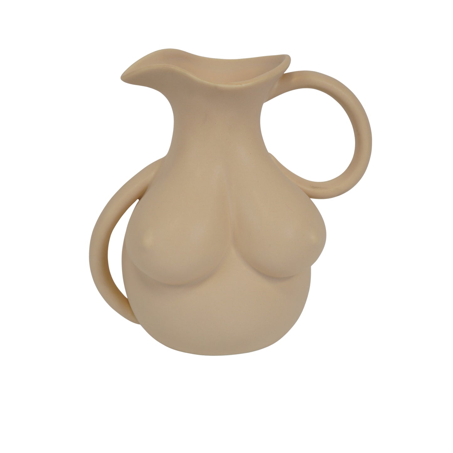 Vase- Breasts Jug - Ceramics - Sand - 6,5x11x18cm