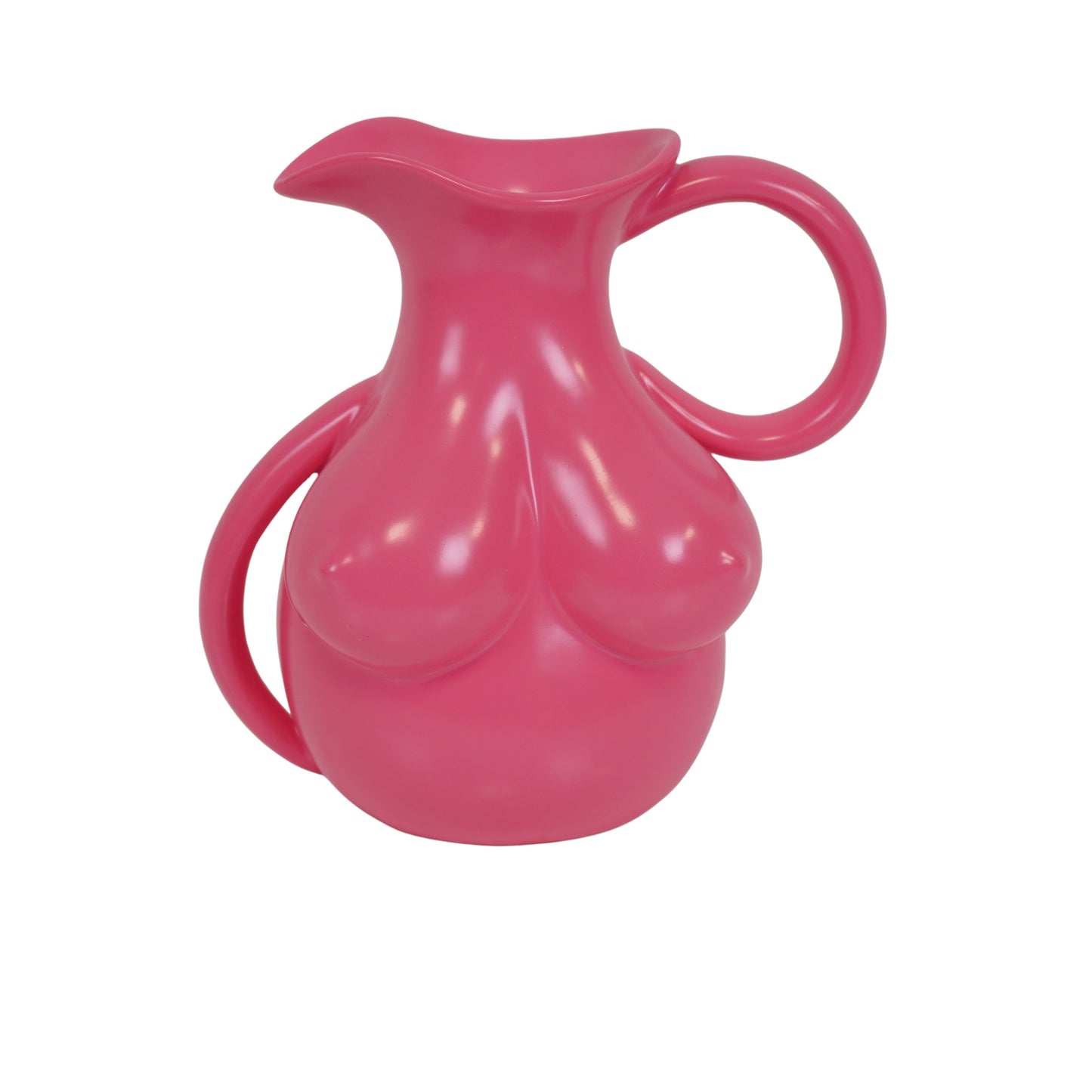 Vase- Breasts Jug - Ceramics - Neon Pink - - 6,5x11x18cm