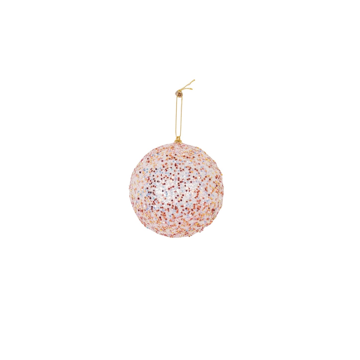 Xmas Hangers- Xmas Balls- Foam- Pink Glitter -S3- 10cm