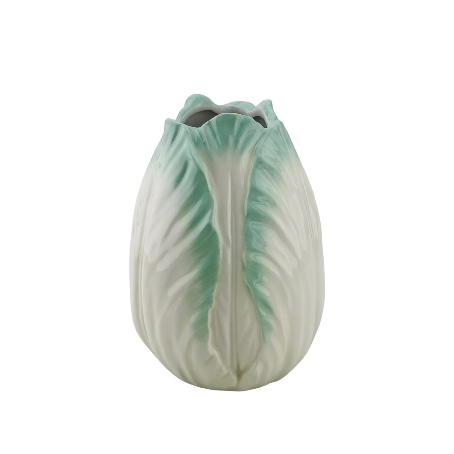 Vase- Tulip Head- Stoneware- Mint- 14x14x19cm