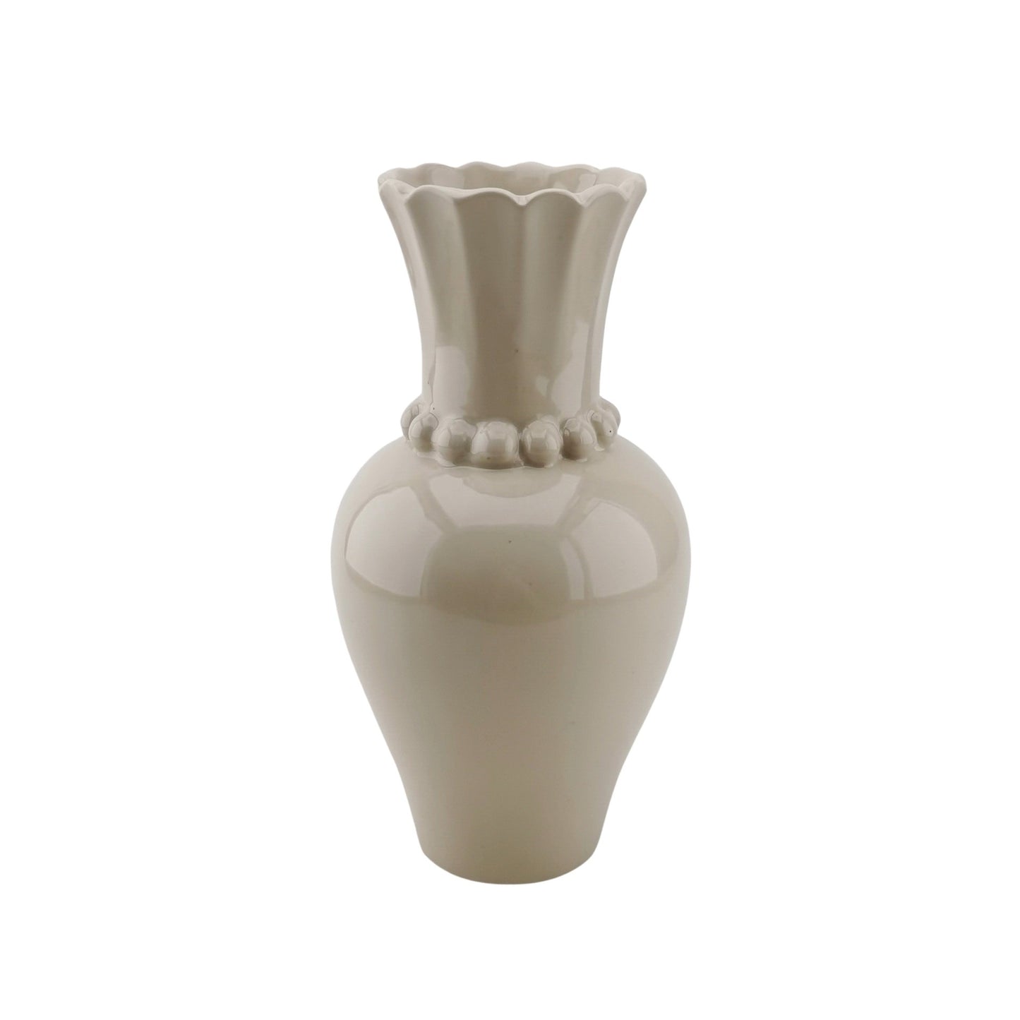 Vase - Pearl Neck - Ceramics- Sand- 12x12x24cm