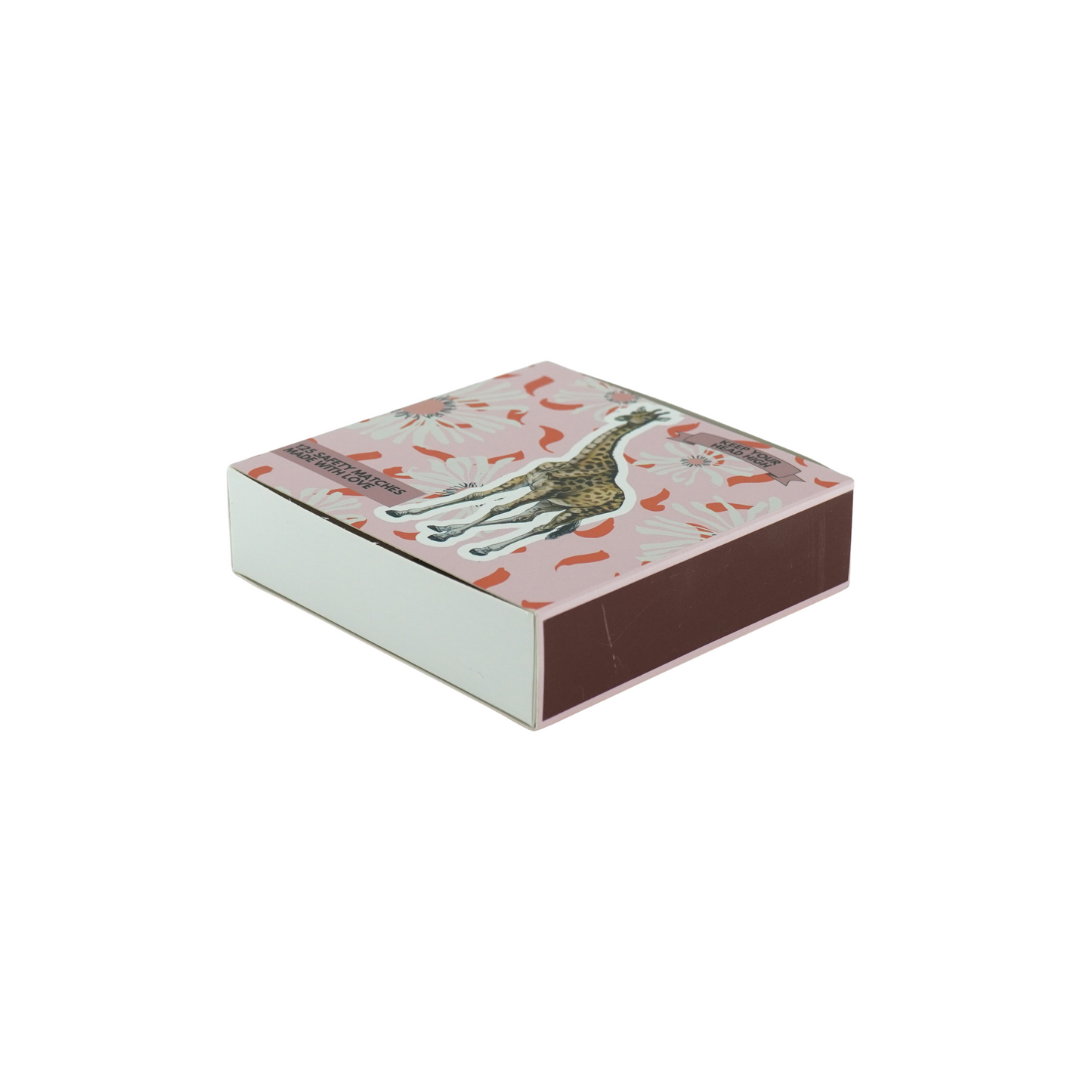 Matchbox - Lucifer Box Giraffe- Pink - 11x11x3cm