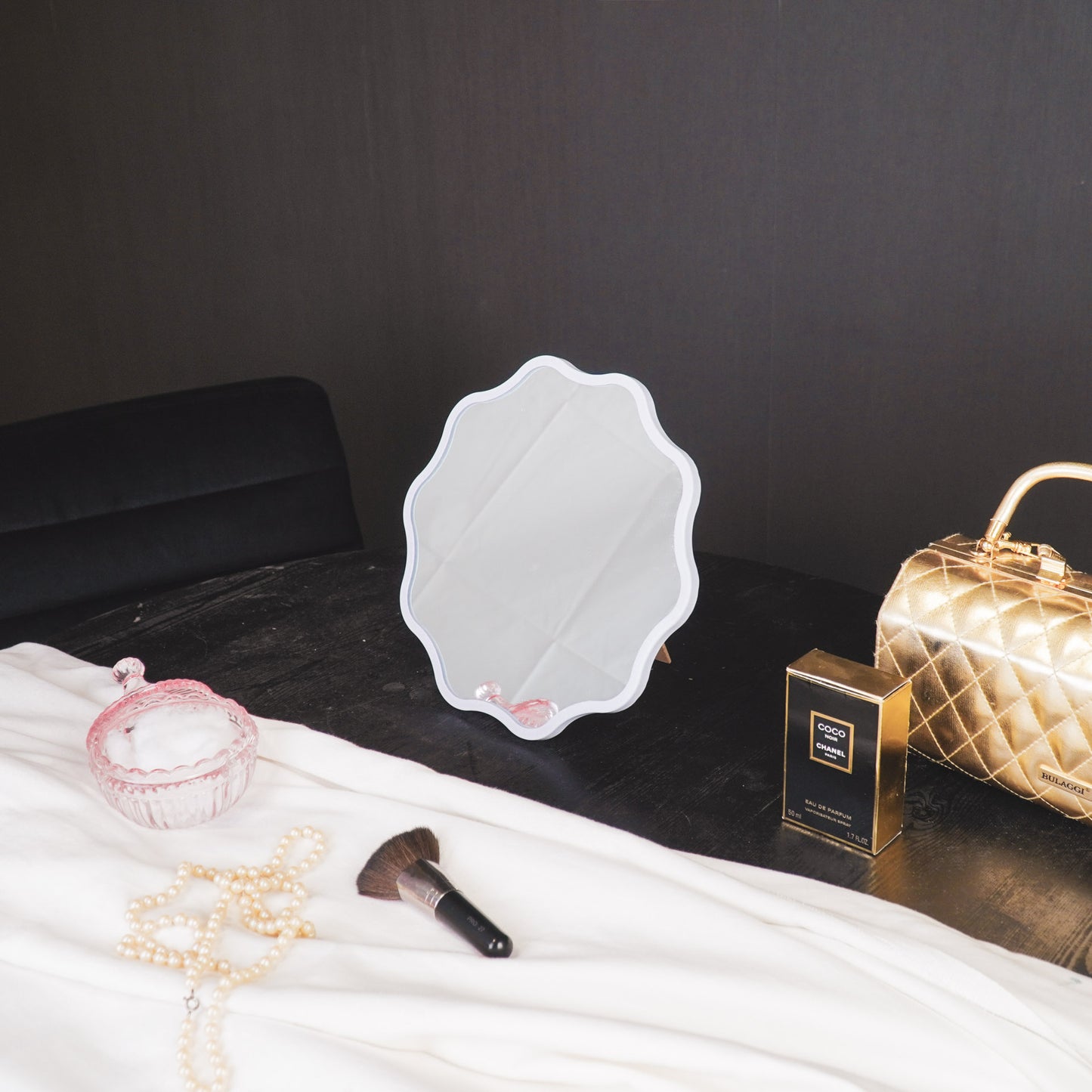 Make up Mirror - Round - Lilac - 25x1x25cm