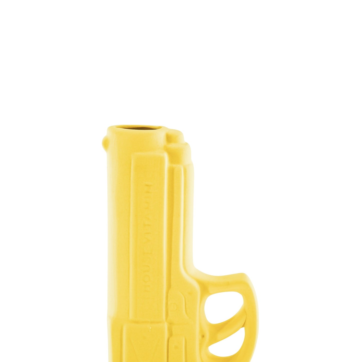 Vase - Gun - Ceramics - Neon Yellow - 15x9x23cm