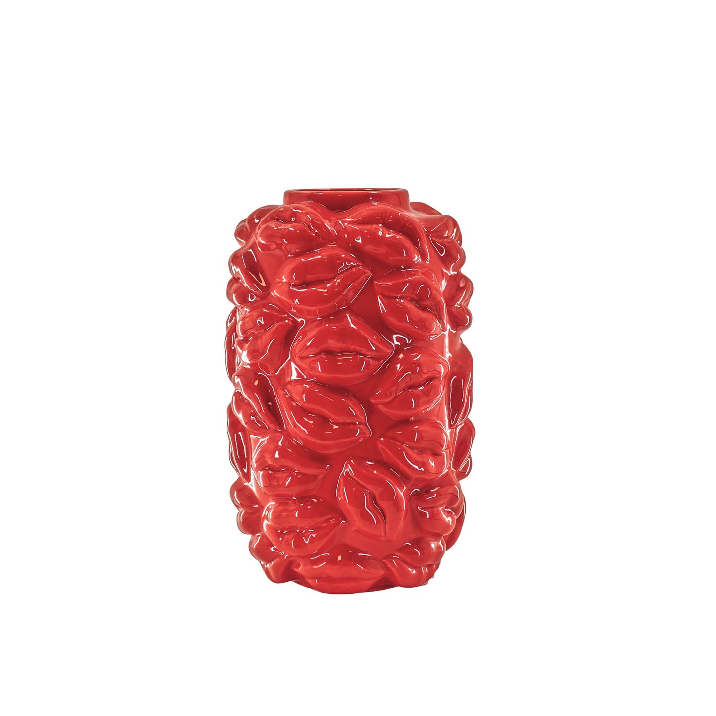 Vase - Kisses - Ceramics - Red - 17x17x27cm