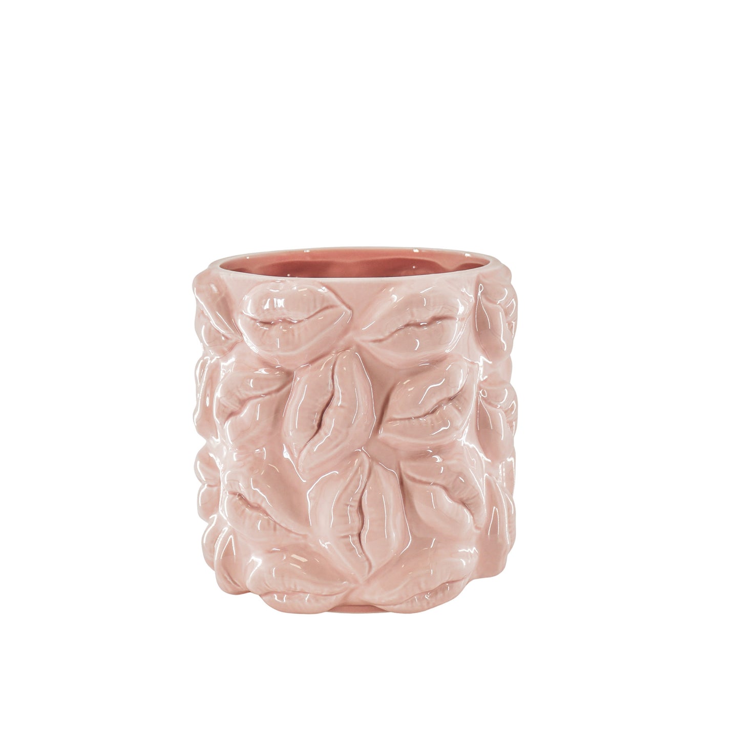 Pot - Kisses - Ceramics - Light Pink - 17,5x17,5x17,5cm