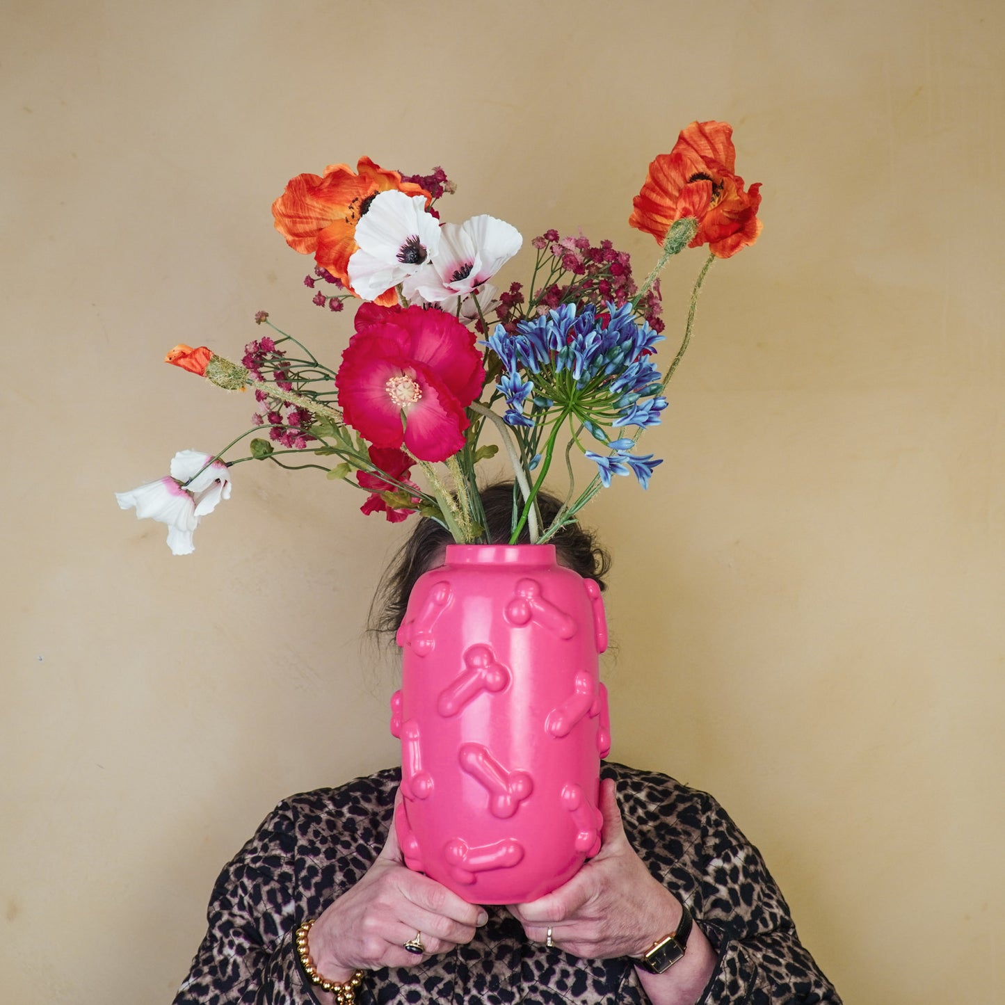 Vase - Dick - Ceramics - Pink - 17x17x27cm