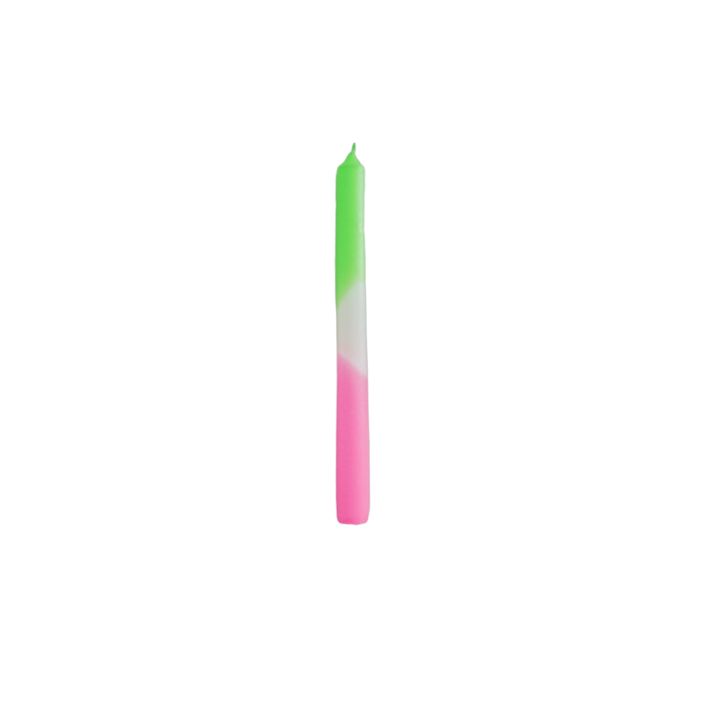 Tapers - Dipdye - Wax- Green/White/Pink - S4