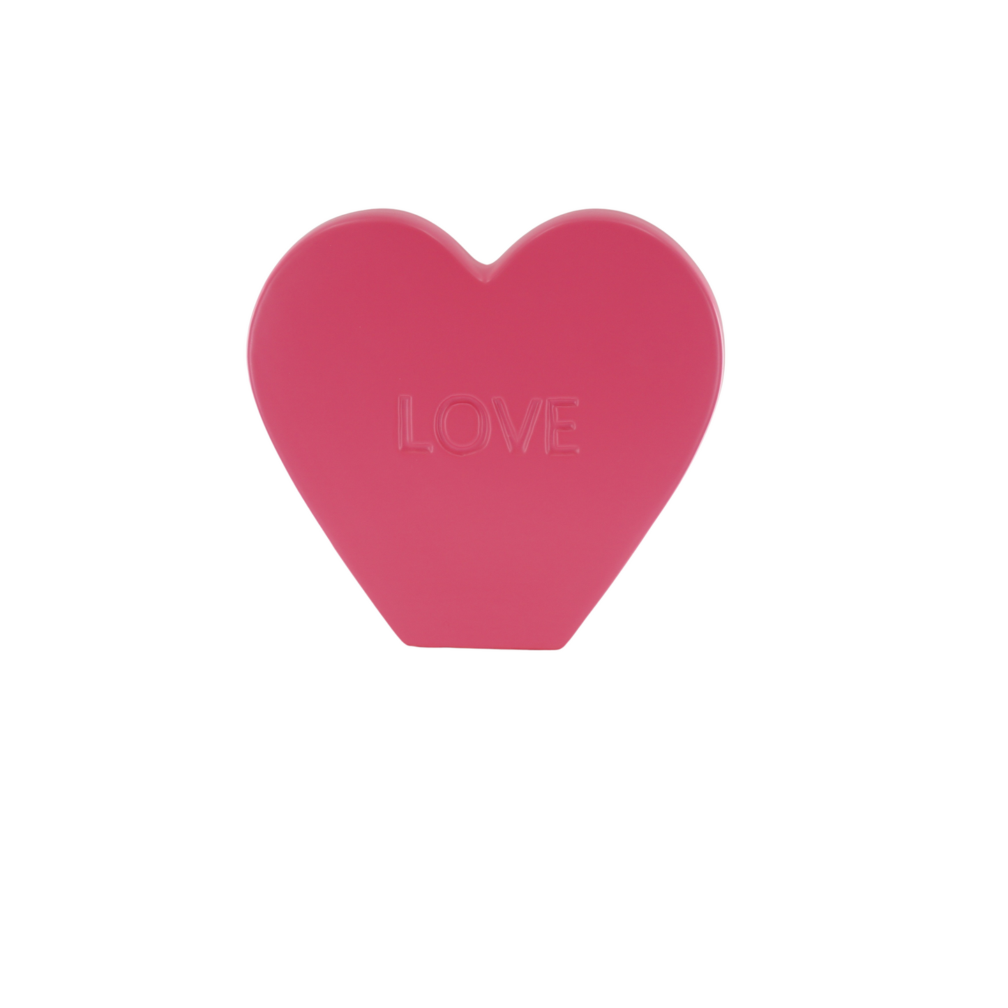 Ornament- Candy Heart 'LOVE'- Neon Pink- 20x4x18,5cm