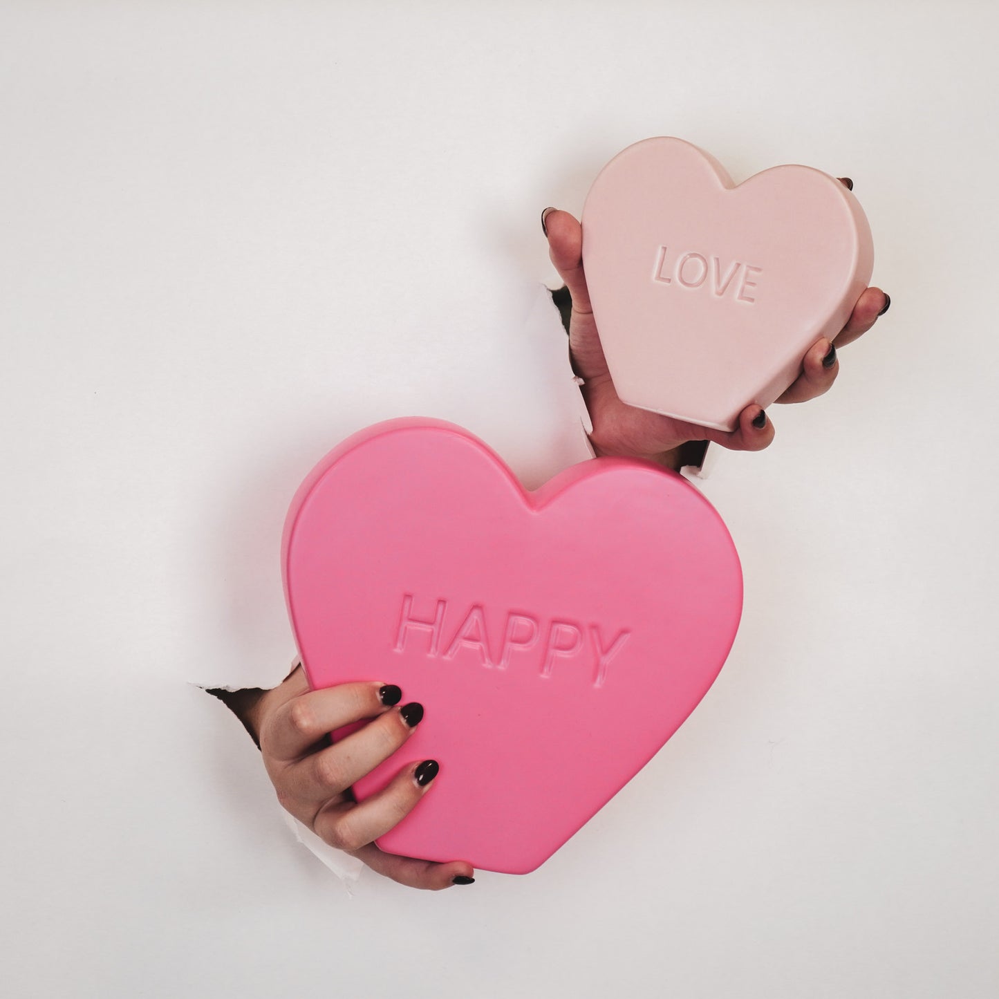 Ornament- Candy Heart 'LOVE'- Light Pink- 13x4x11,5cm
