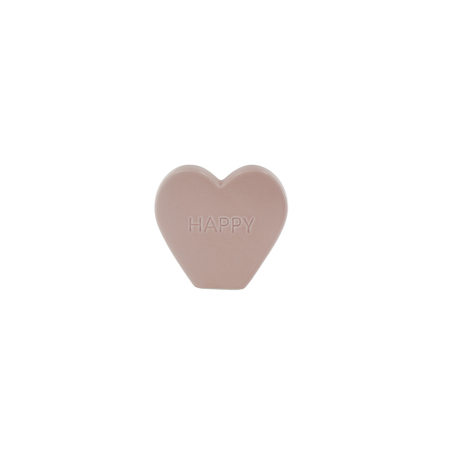 Ornament- Candy Heart 'HAPPY'- Light Pink- 13x4x11,5cm