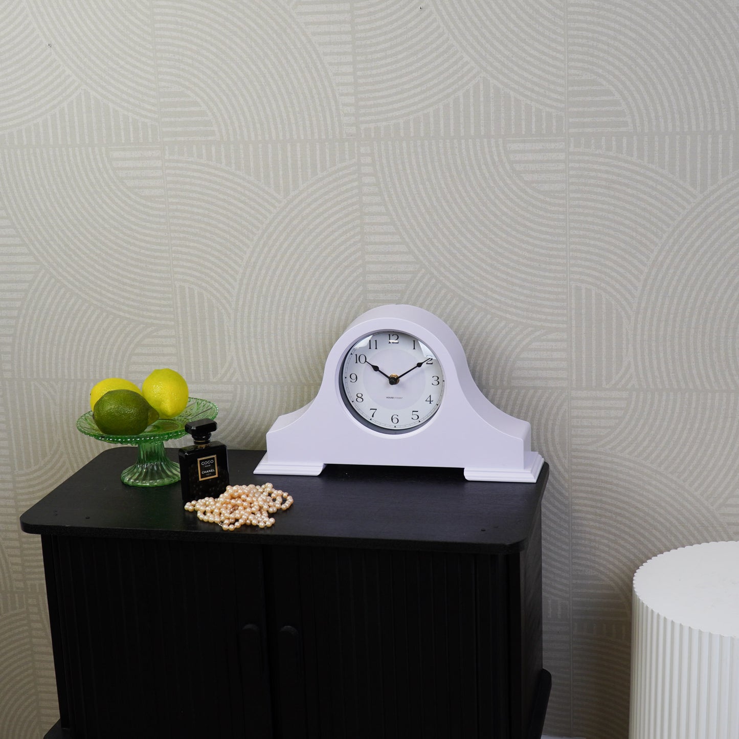 Clock - Mantel Clock-Lilac - 36x8,5x20 cm