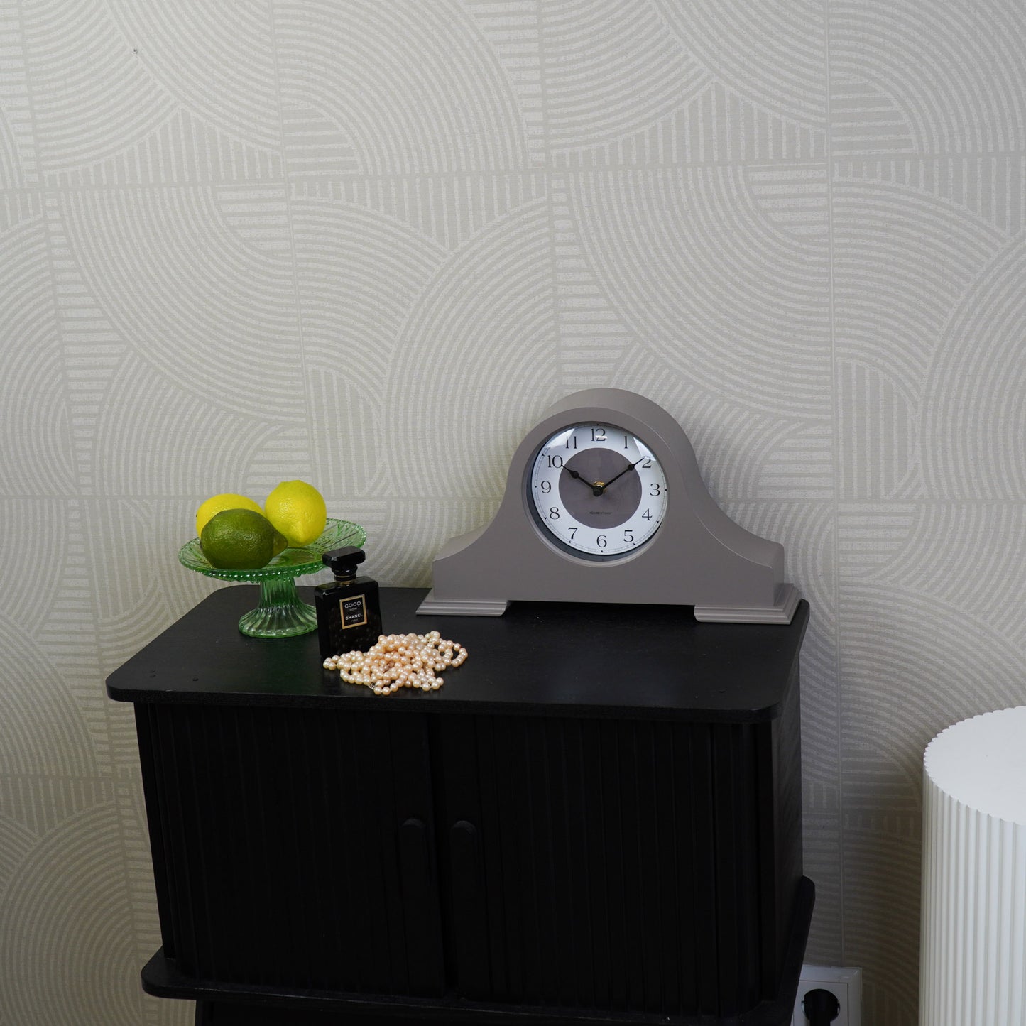 Clock - Mantel Clock- Taupe - 36x8,5x20 cm