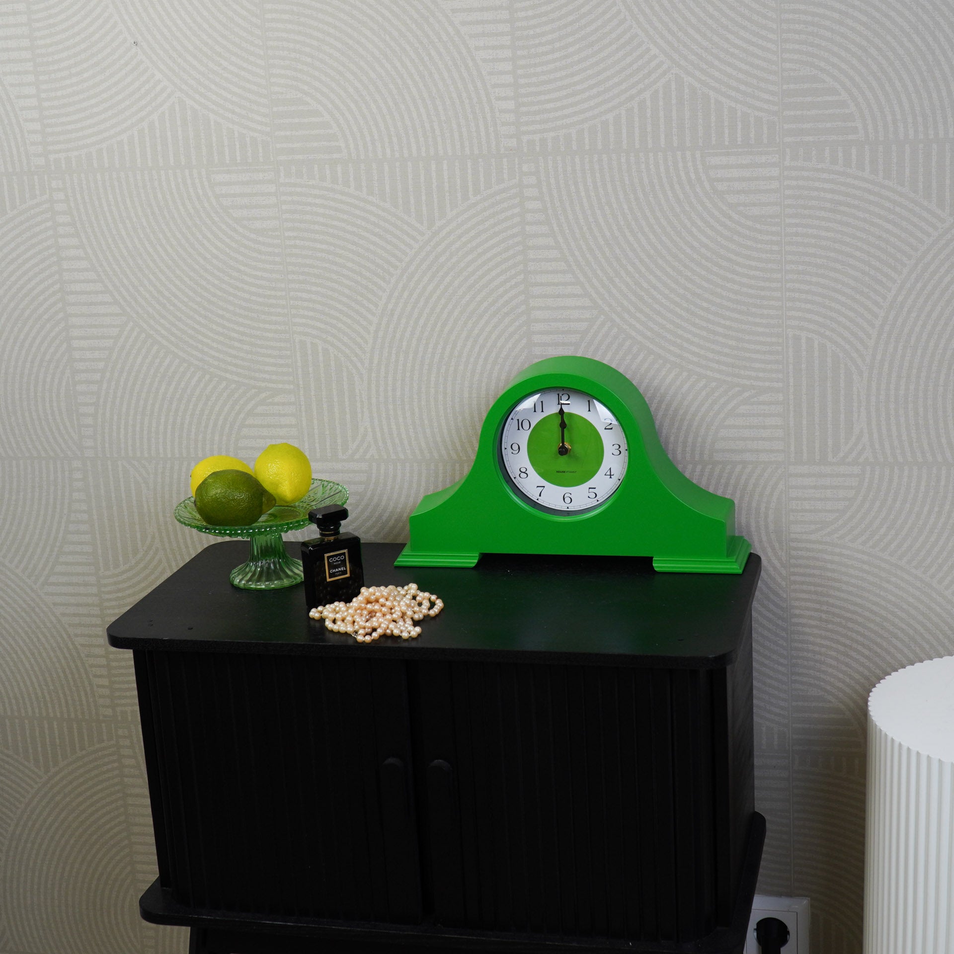 Clock - Mantel Clock- Green - 36x8,5x20 cm