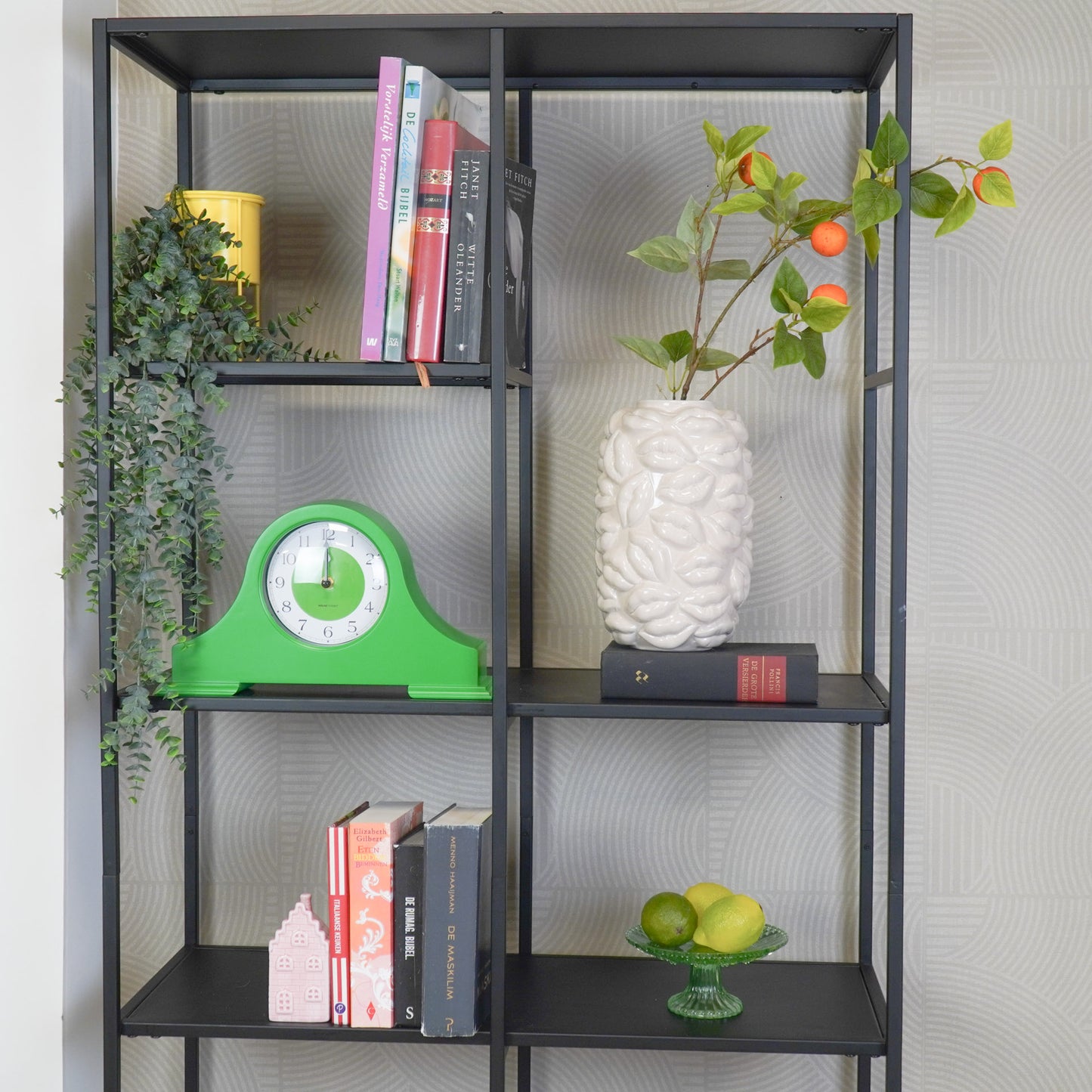 Clock - Mantel Clock- Green - 36x8,5x20 cm