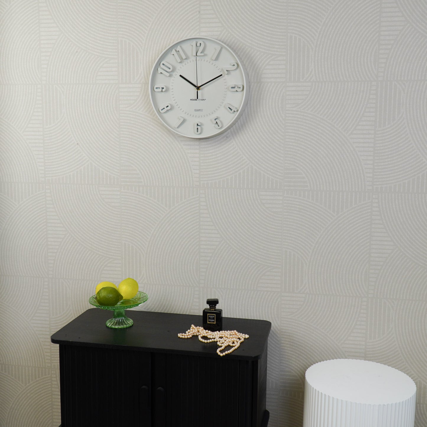 Clock- Wall Clock Numbers- Sand -30x30x4cm