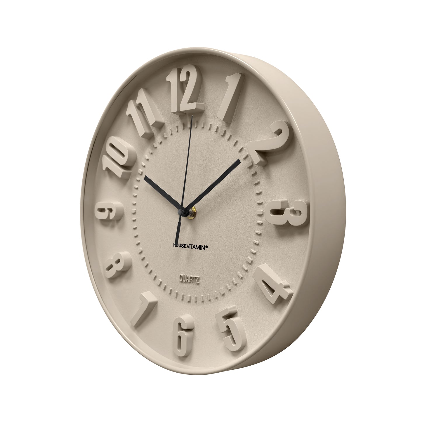 Clock- Wall Clock Numbers- Sand -30x30x4cm