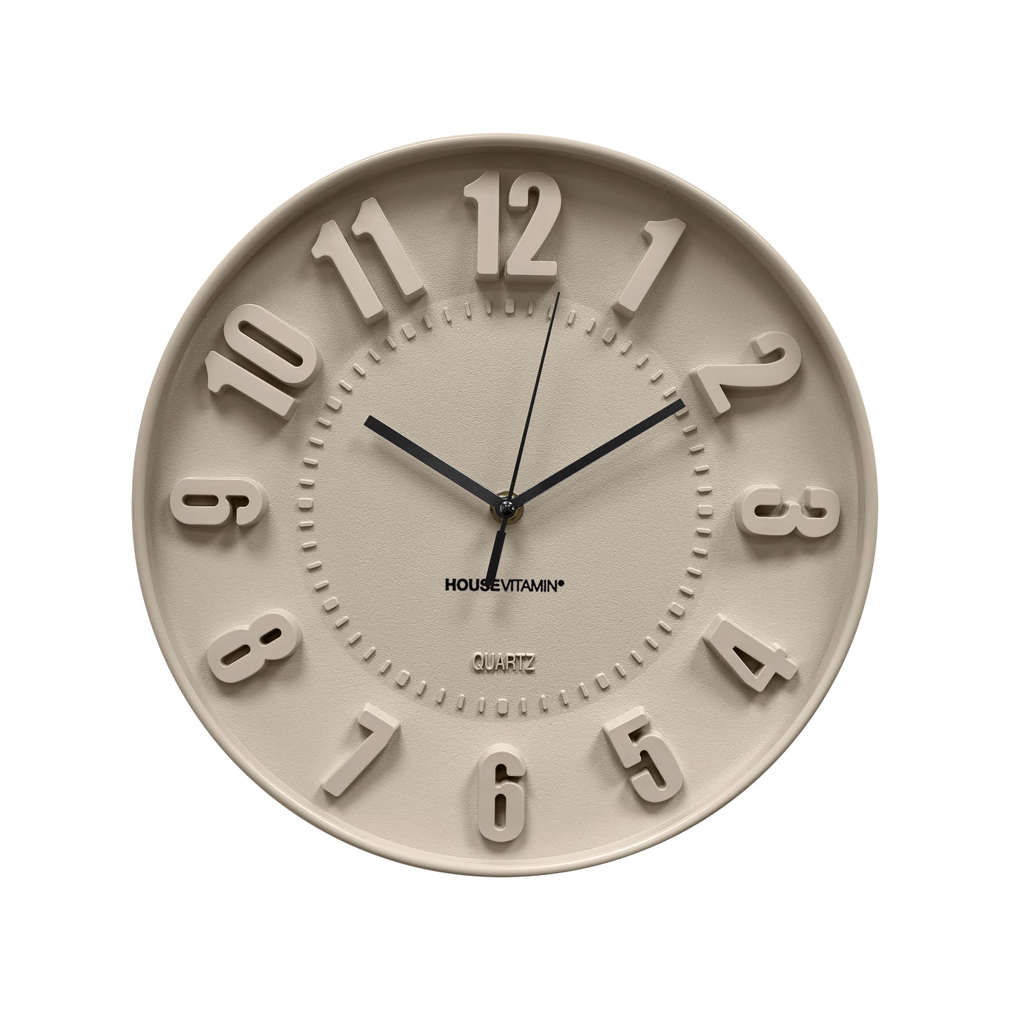 Clock- Wall Clock Numbers- Sand -30x30x4cm