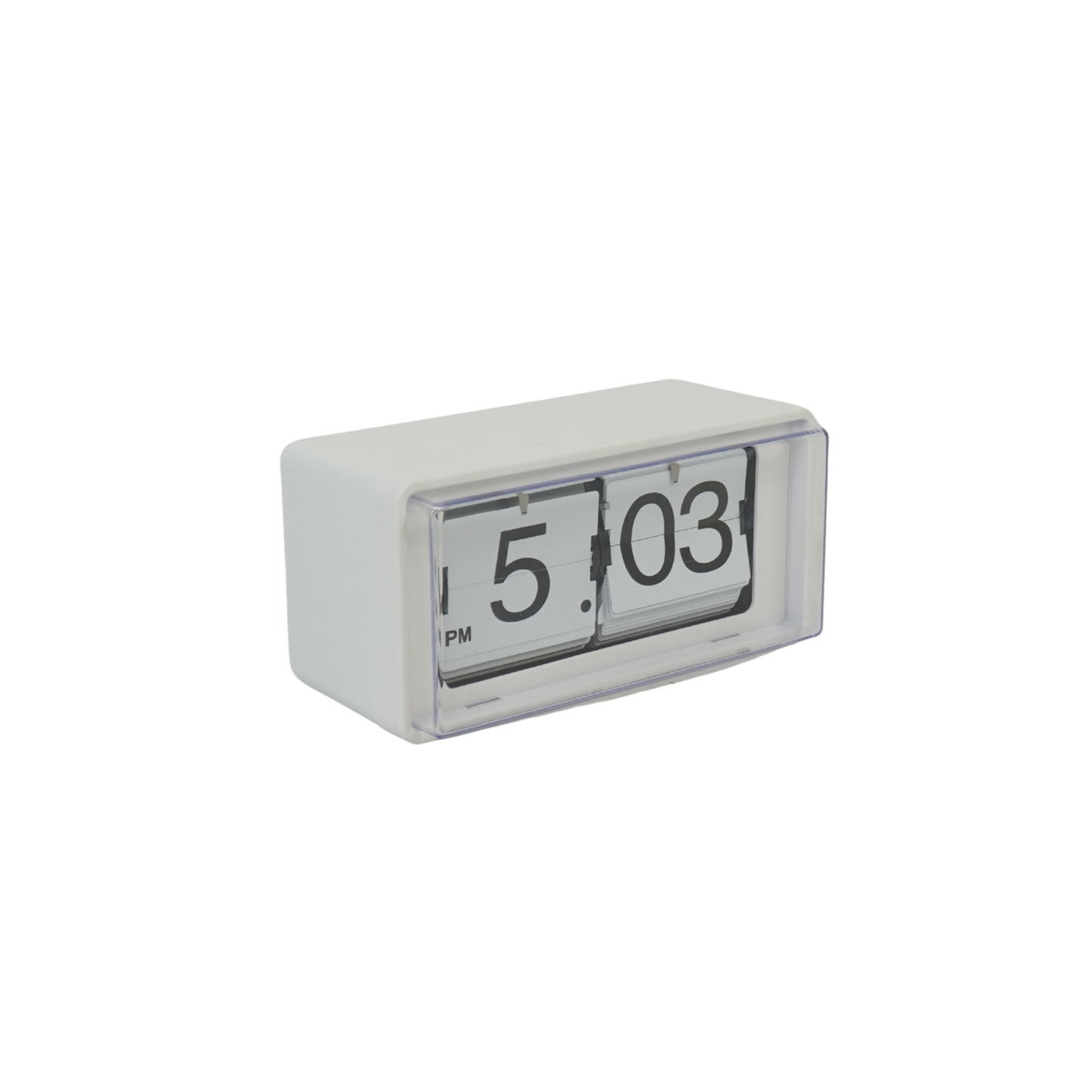 Clock- Cabinet Clock Flip Over- White- 22x13x11,5cm