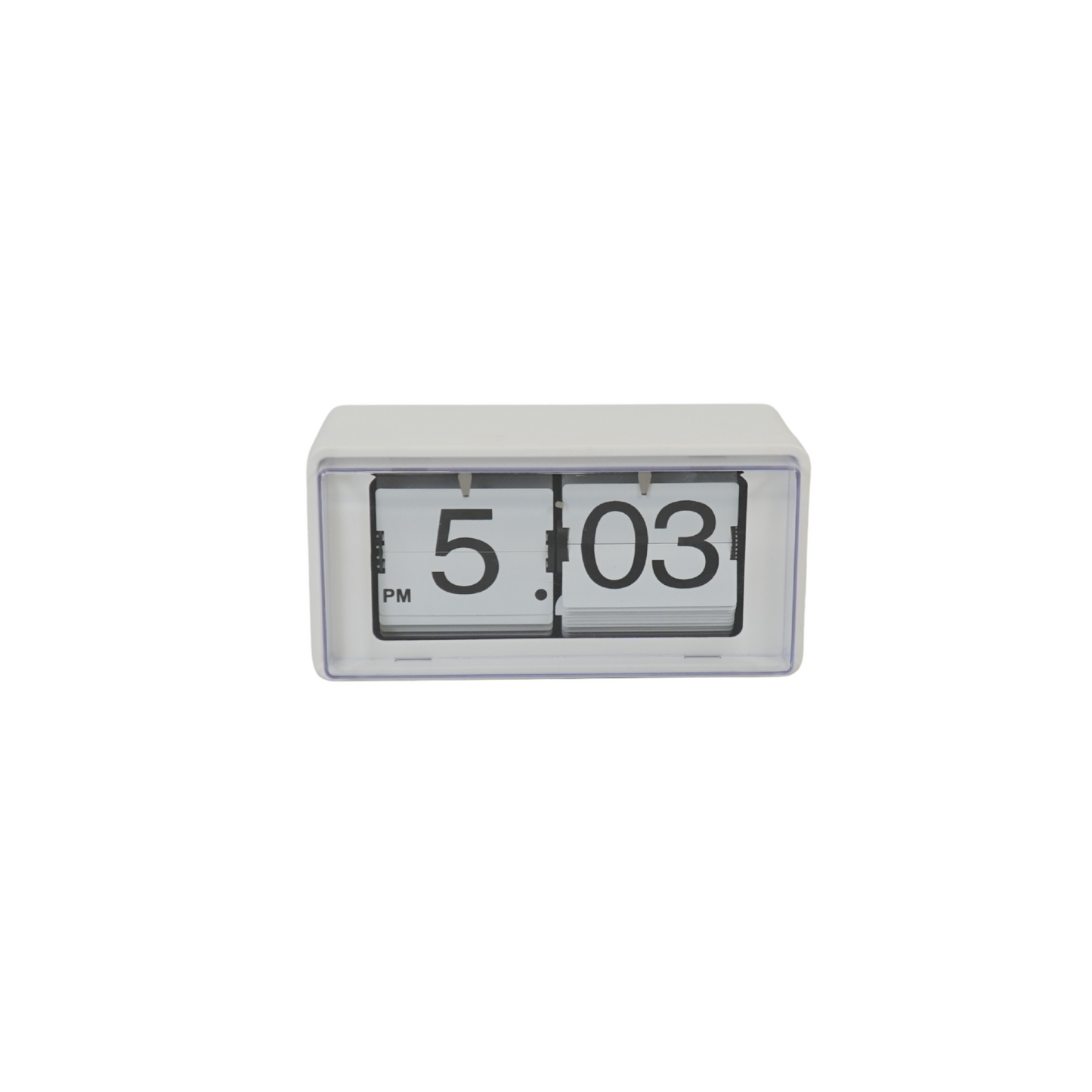 Clock- Cabinet Clock Flip Over- White- 22x13x11,5cm