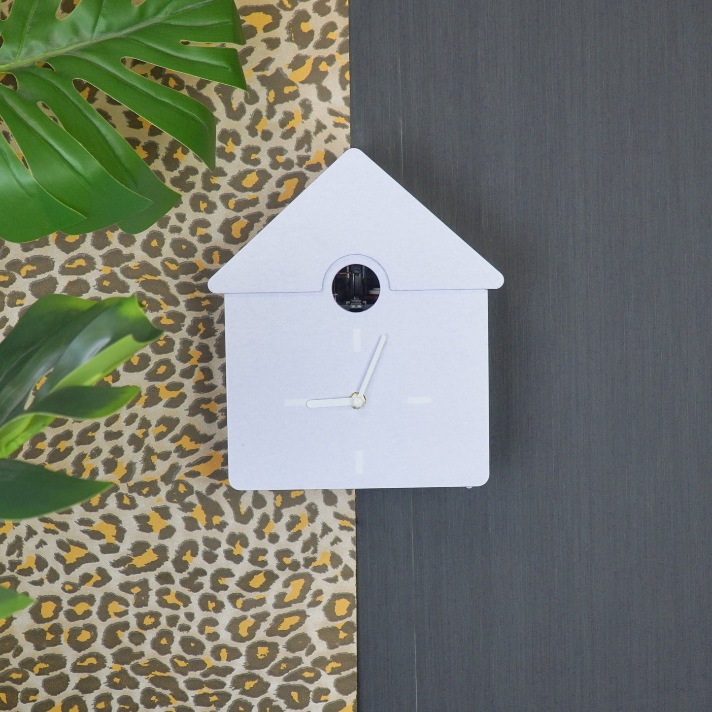 Clock- Wall Clock Cuckoo- Lilac- 24x27x9cm