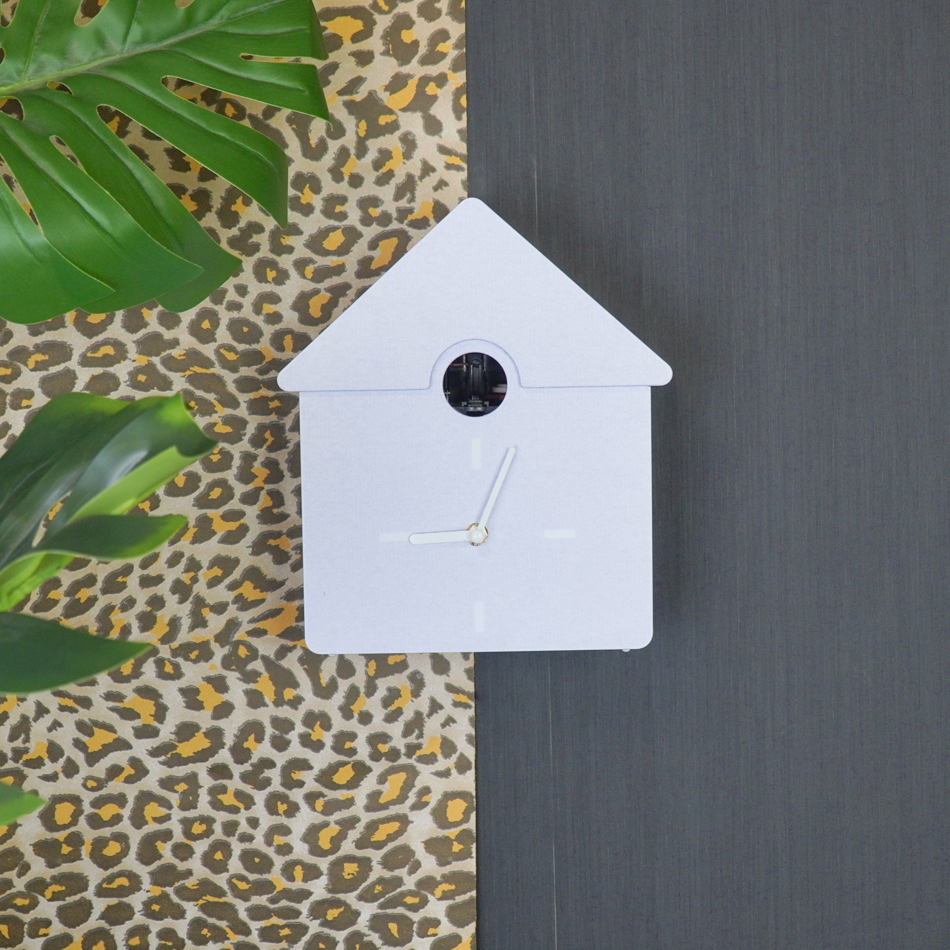 Clock- Wall Clock Cuckoo- Lilac- 24x27x9cm