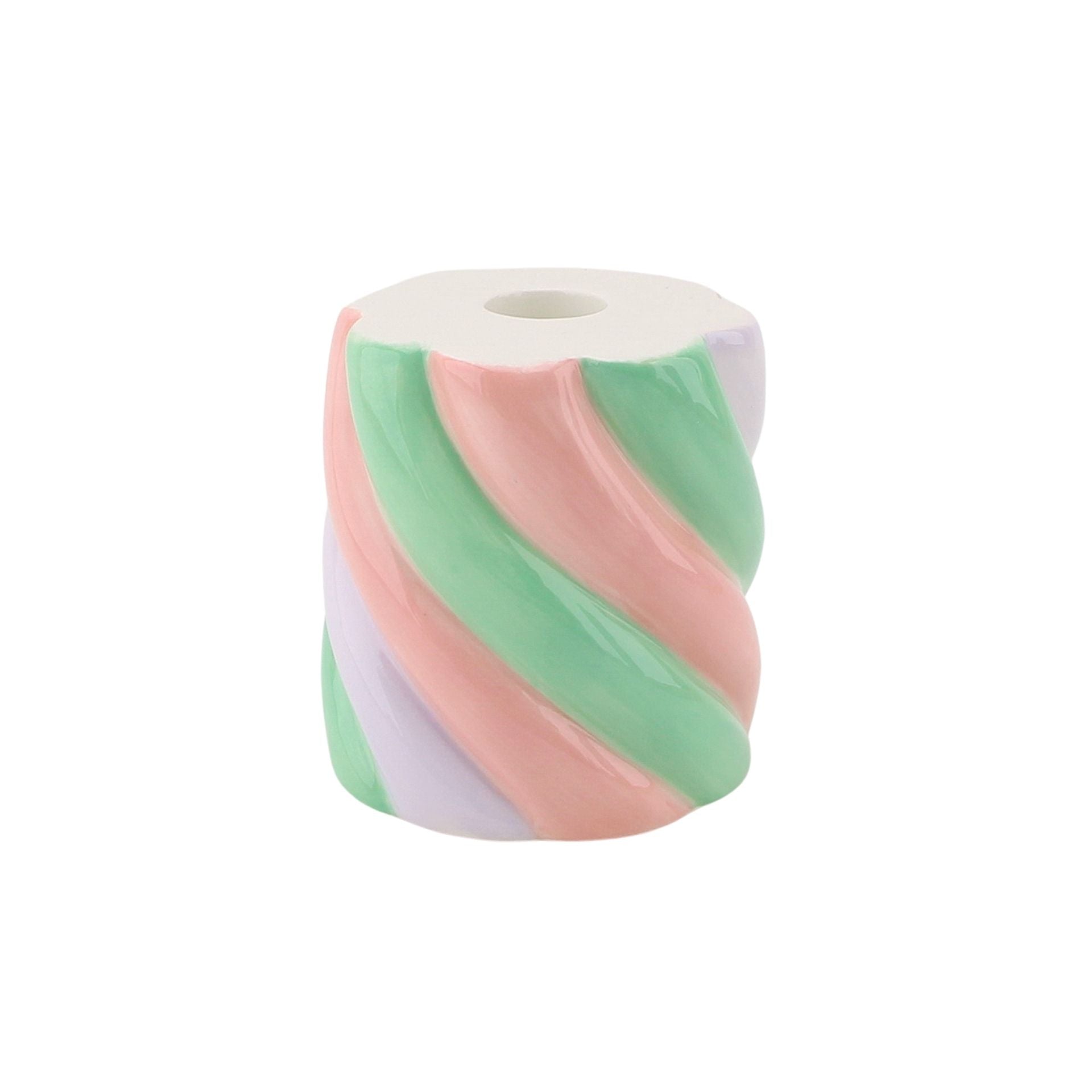 Candle holder - Marshmellow- Pink/Mint/Lilac - 8,5x8,5x9cm
