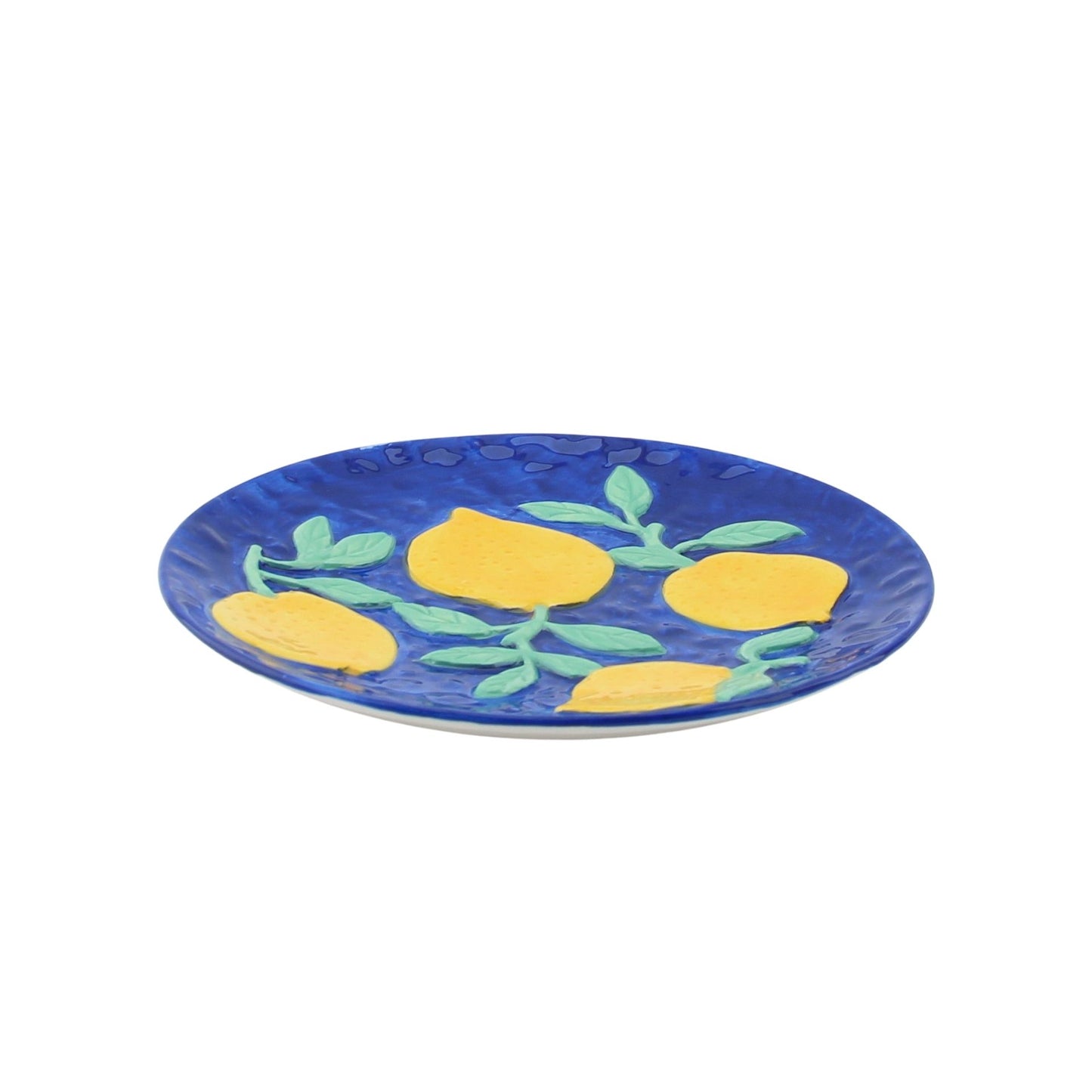 Deco Plate- Lemons - Blue/Yellow-17,5x17,5x2cm