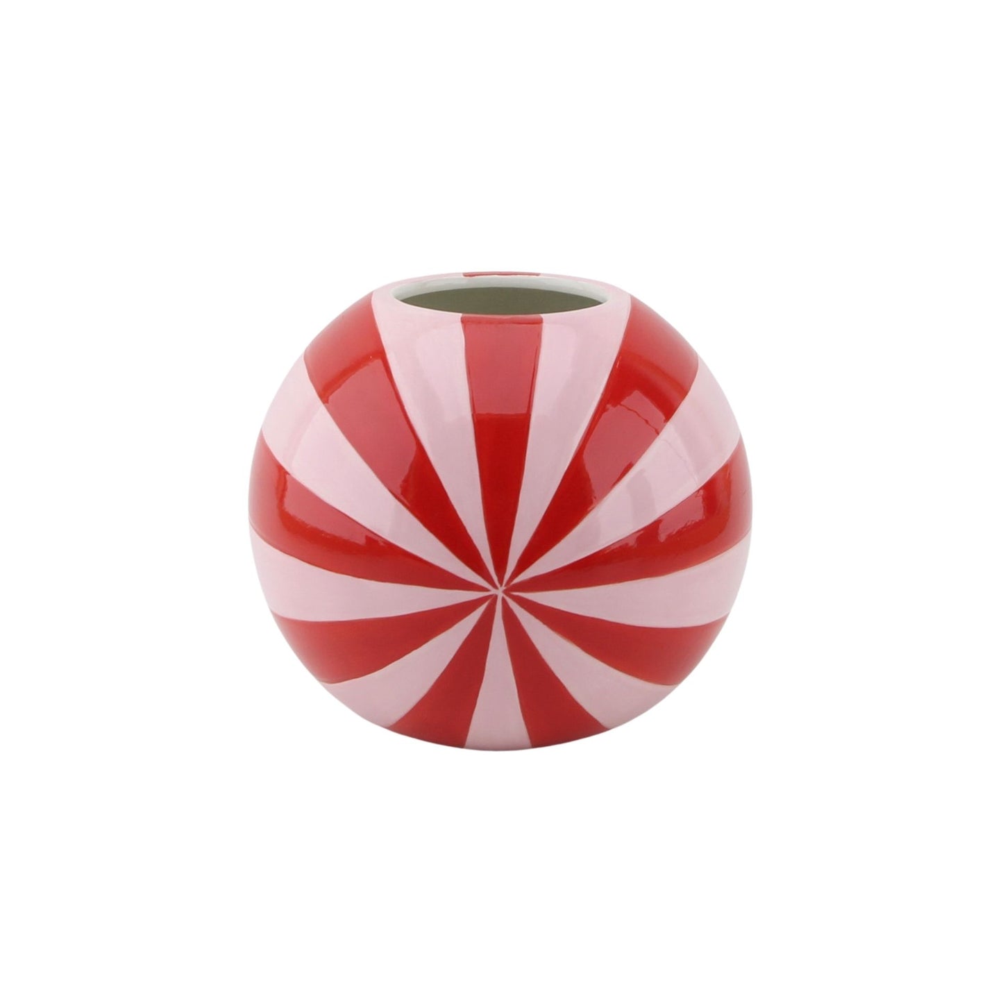 Vase - Flower Vase Swirl - Red/Pink - 15x15x13,5cm