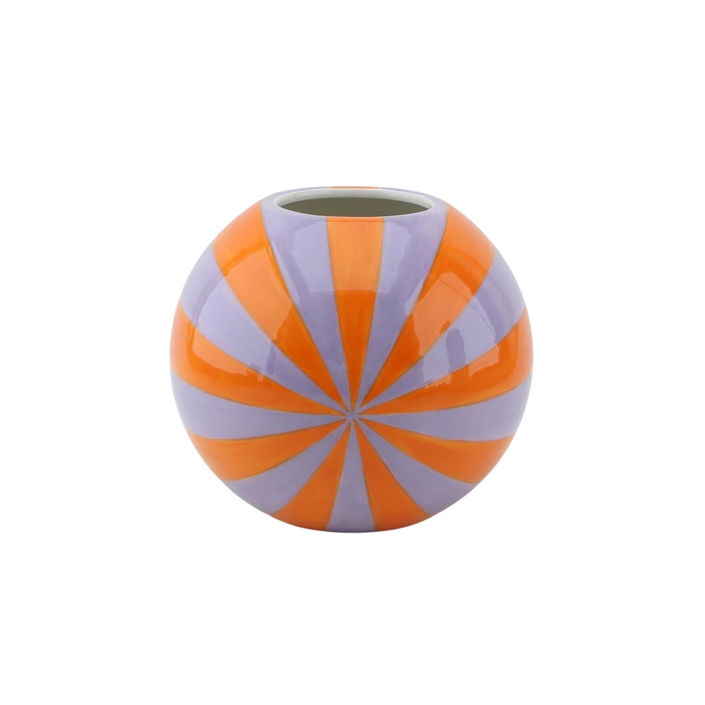 Vase - Flower Vase Swirl - Orange/Lilac - 15x15x13,5cm