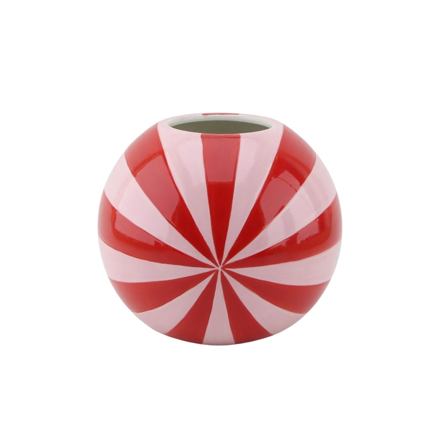 Vase - Flower Vase Swirl - Red/Pink - 20x20x17cm