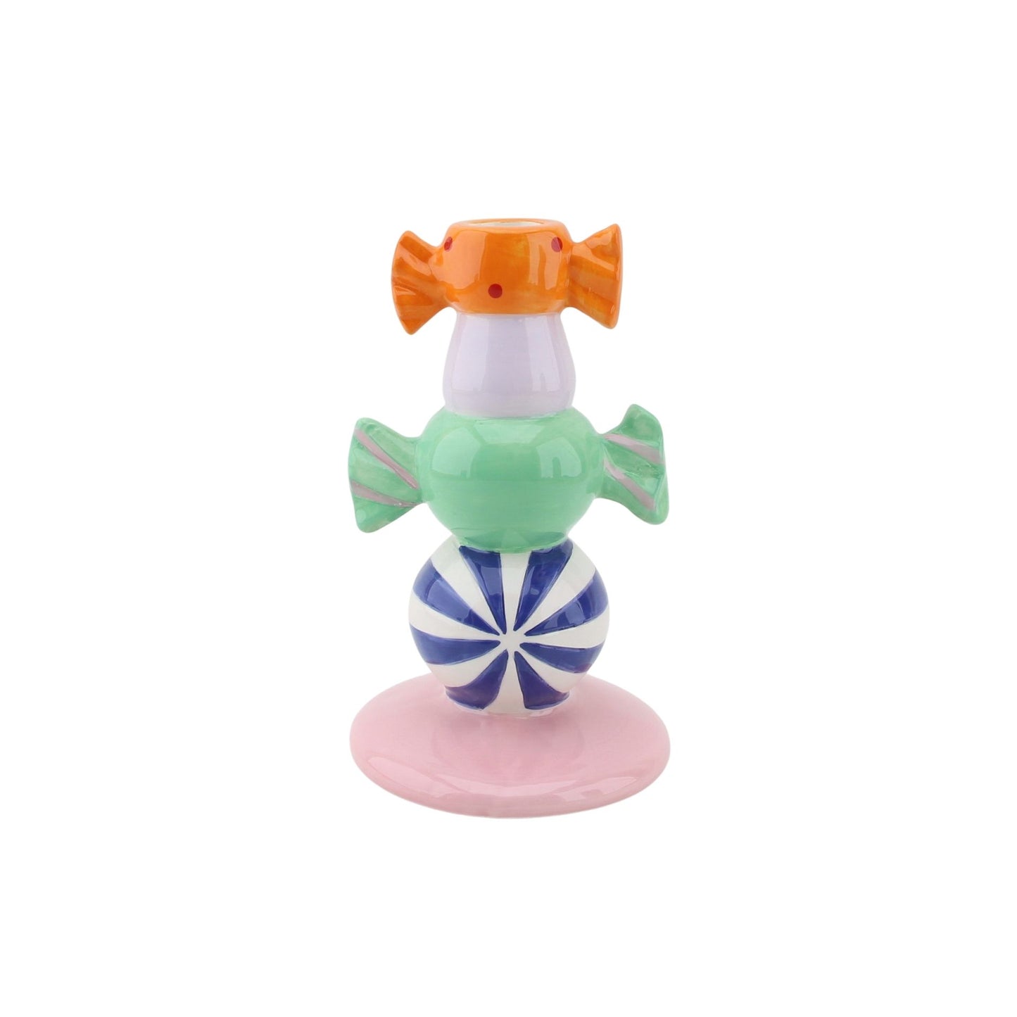 Candle holder - Stapled Toffee Candy-Multi Colour-11x11x18cm