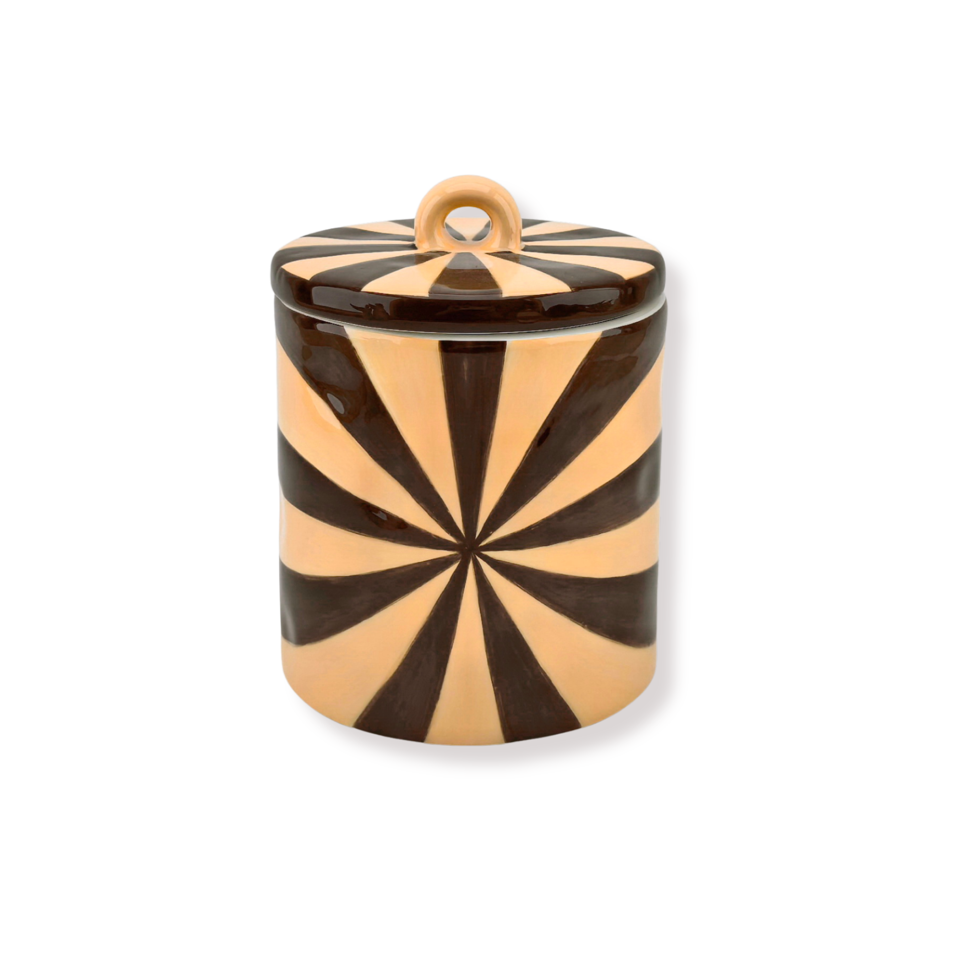 Storage jar - Swirl - Brown/Caramel - 11x11x14,,5cm