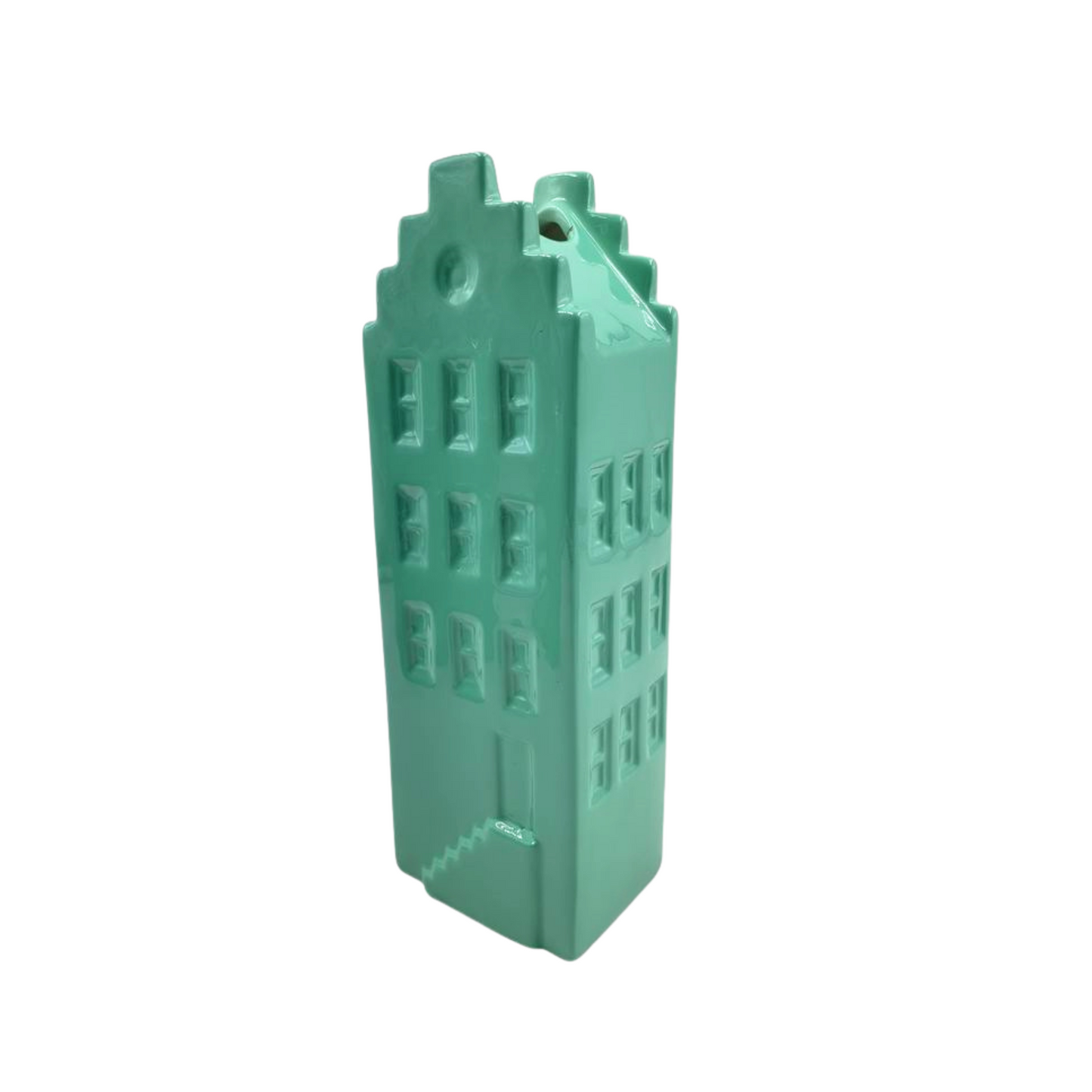Flower Vase - House Vase - Ceramic - Sea Green -5x4,5x14,5 cm