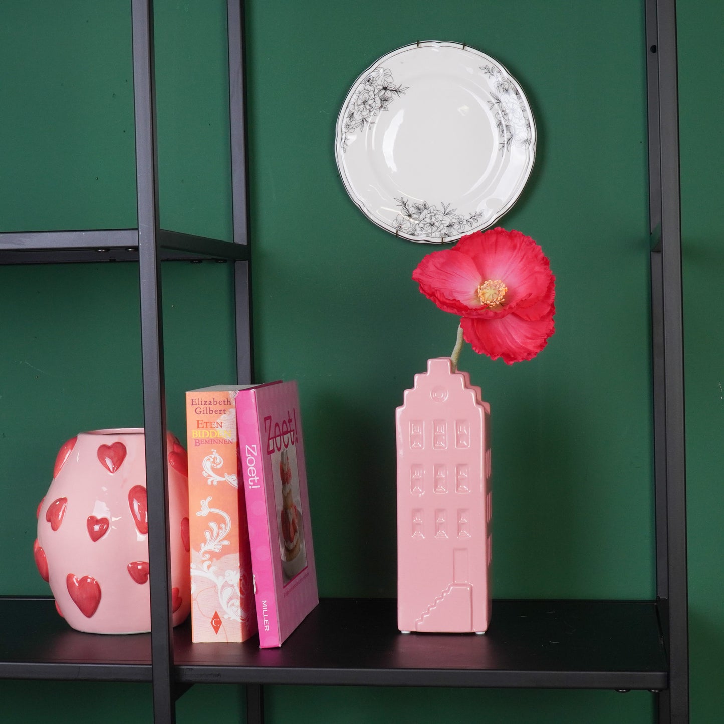 Flower Vase - House Vase - Ceramic - Light Pink- 7,5x6x23 cm