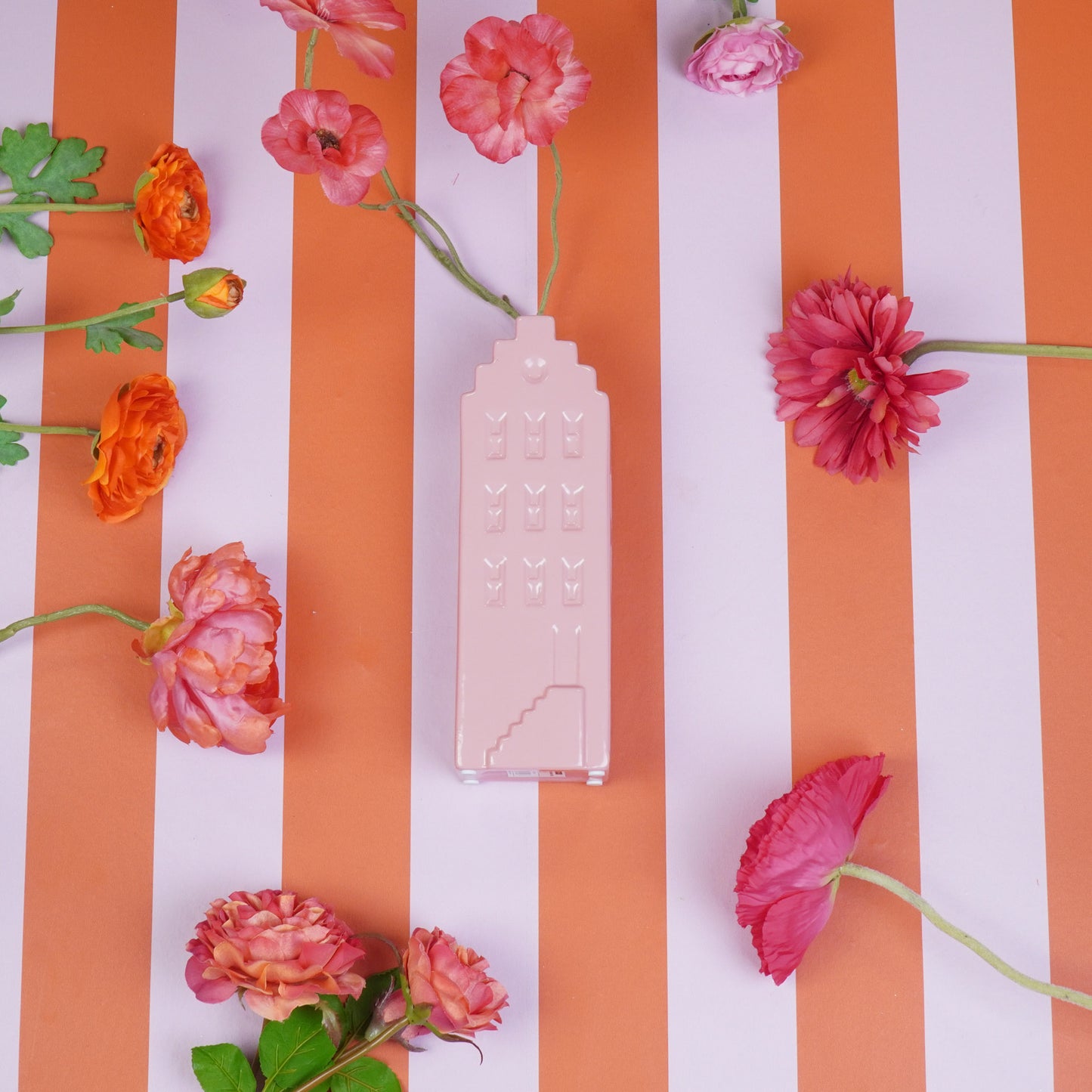 Flower Vase - House Vase - Ceramic - Light Pink- 7,5x6x23 cm