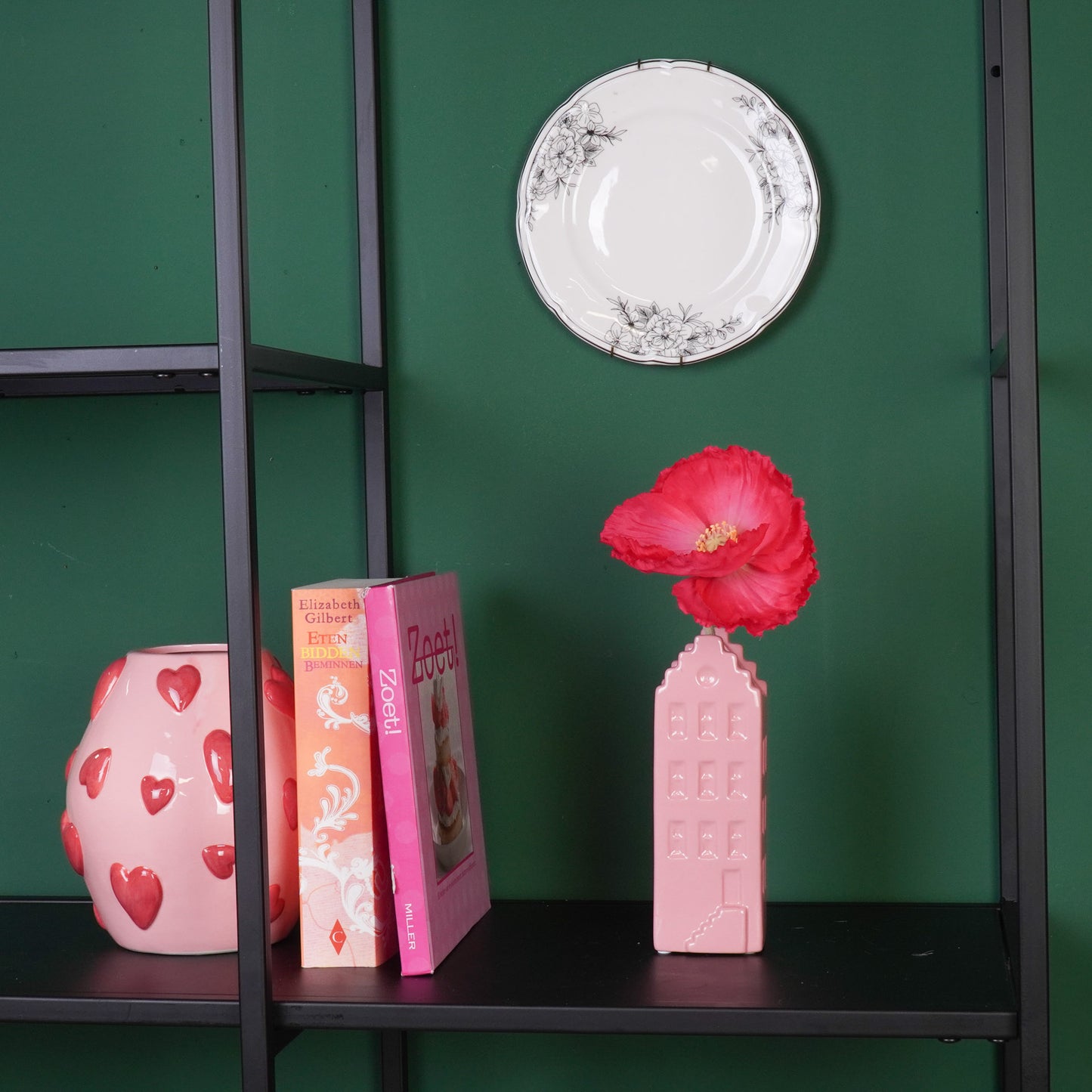 Flower Vase - House Vase - Ceramic - Light Pink-6x5,5x18 cm