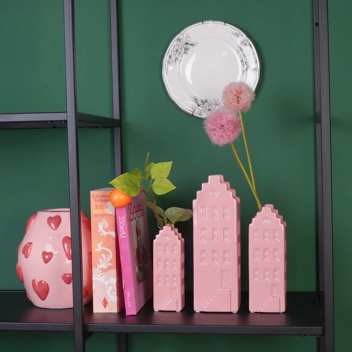 Flower Vase - House Vase - Ceramic - Light Pink -5x4,5x14,5 cm