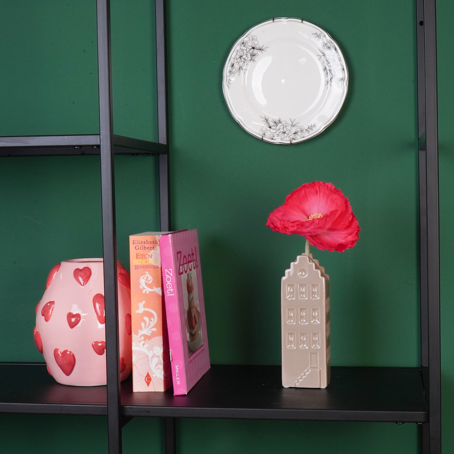 Flower Vase - House Vase - Ceramic - Taupe-6x5,5x18 cm
