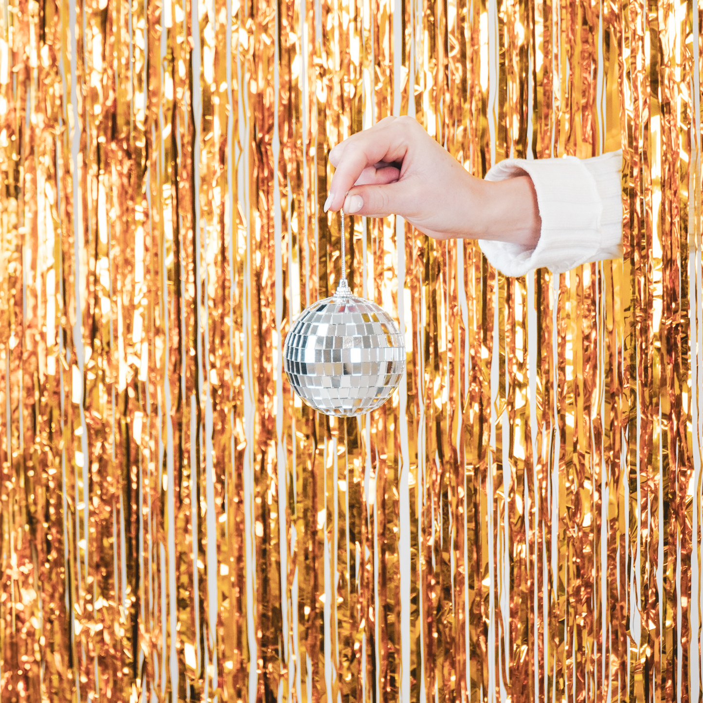 Christmas Decoration -  Christmas Hanger - Discoball - Foam - Silver - 10x10x10cm