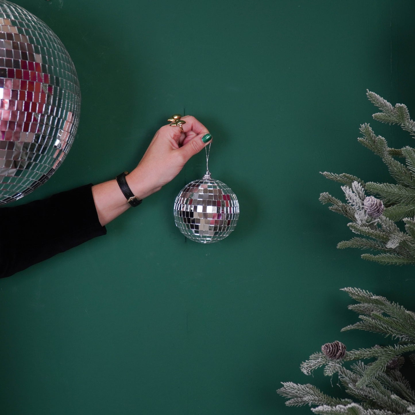 Christmas Decoration -  Christmas Hanger - Discoball - Foam - Silver - 10x10x10cm