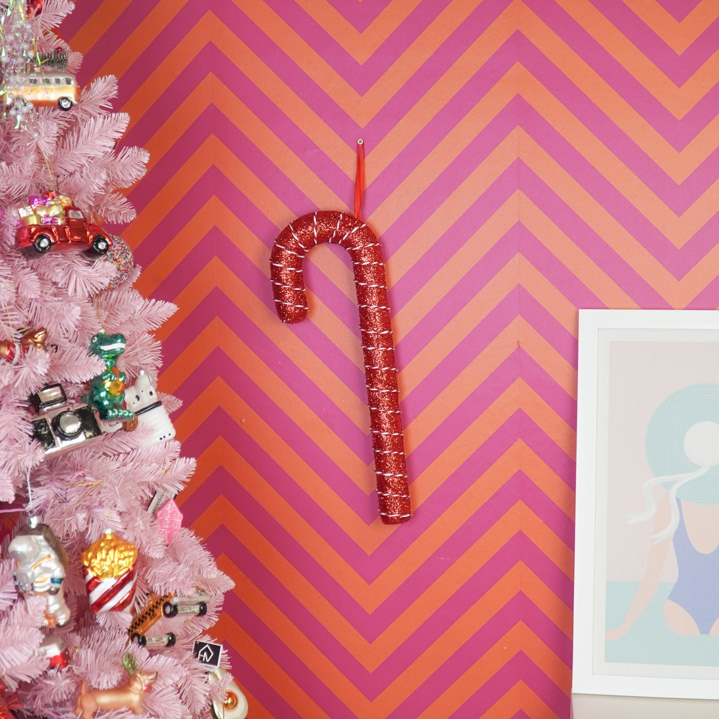 Christmas Decoration - Candy Cane - Foam - Red - 52cm