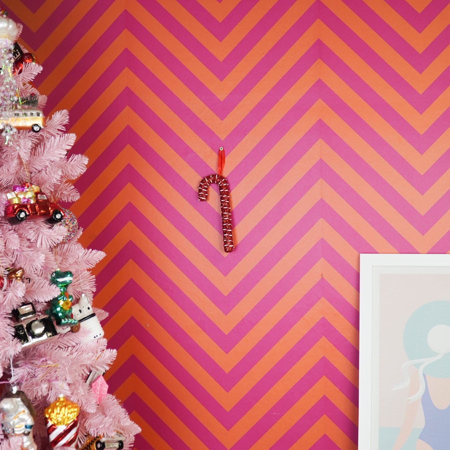 Christmas Decoration - Candy Cane - Foam - Red - 21cm