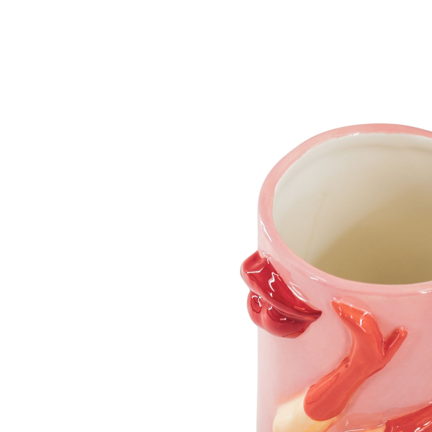 Flower Vase- Pornstar Martini Vase- Ceramic- Pink/ Red- 14x12,5x28 cm