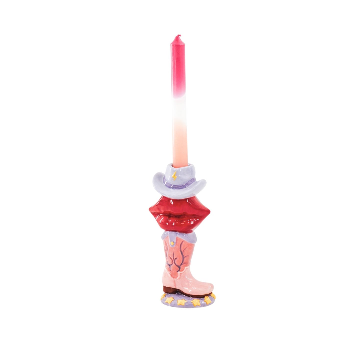 Candle Holder- Boot/ Lip/Hat - Pink/ Red/ Lilac-10x8x20 cm
