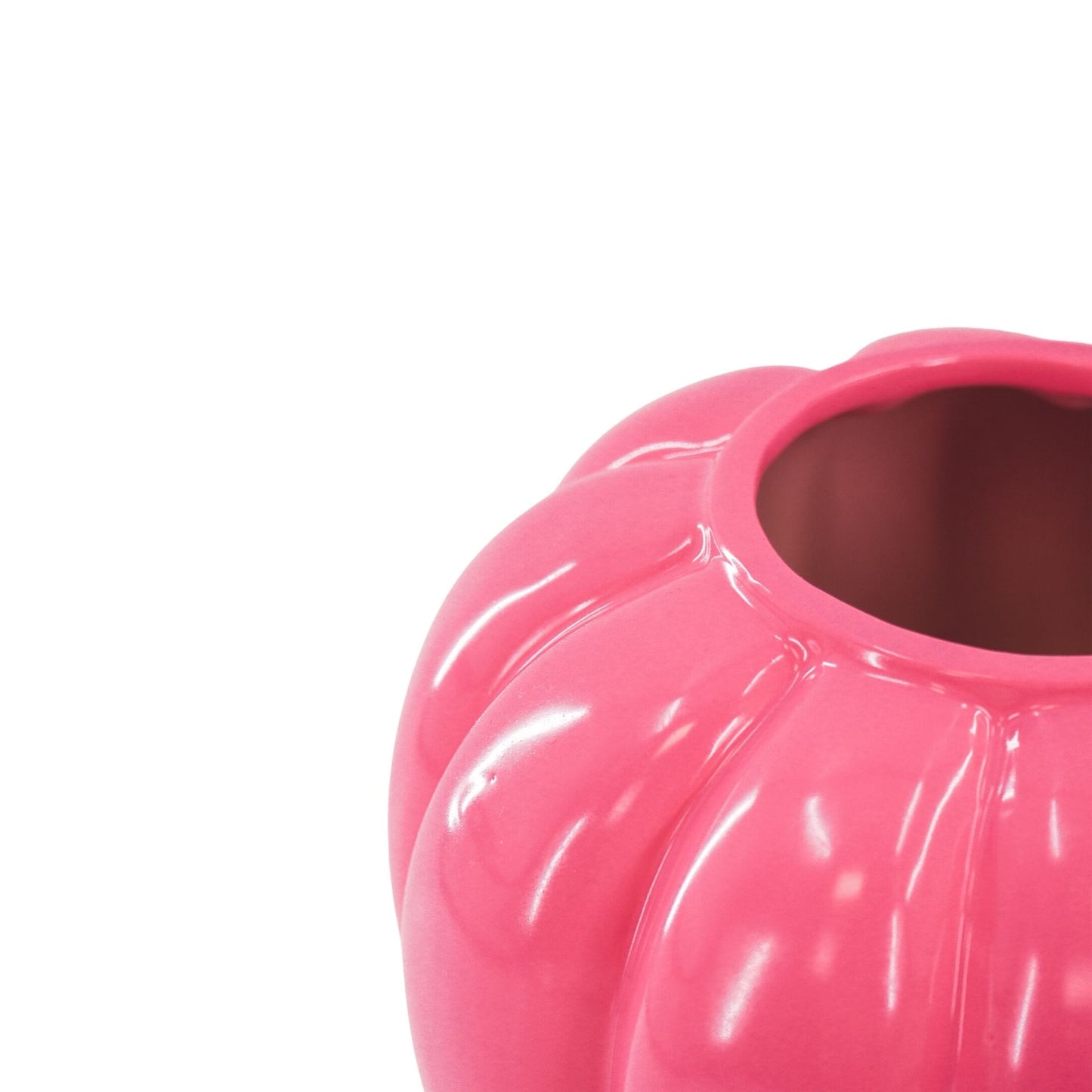 Flower Vase- Swirl Vase-Ceramic- Pink- 20x20x21,5 cm